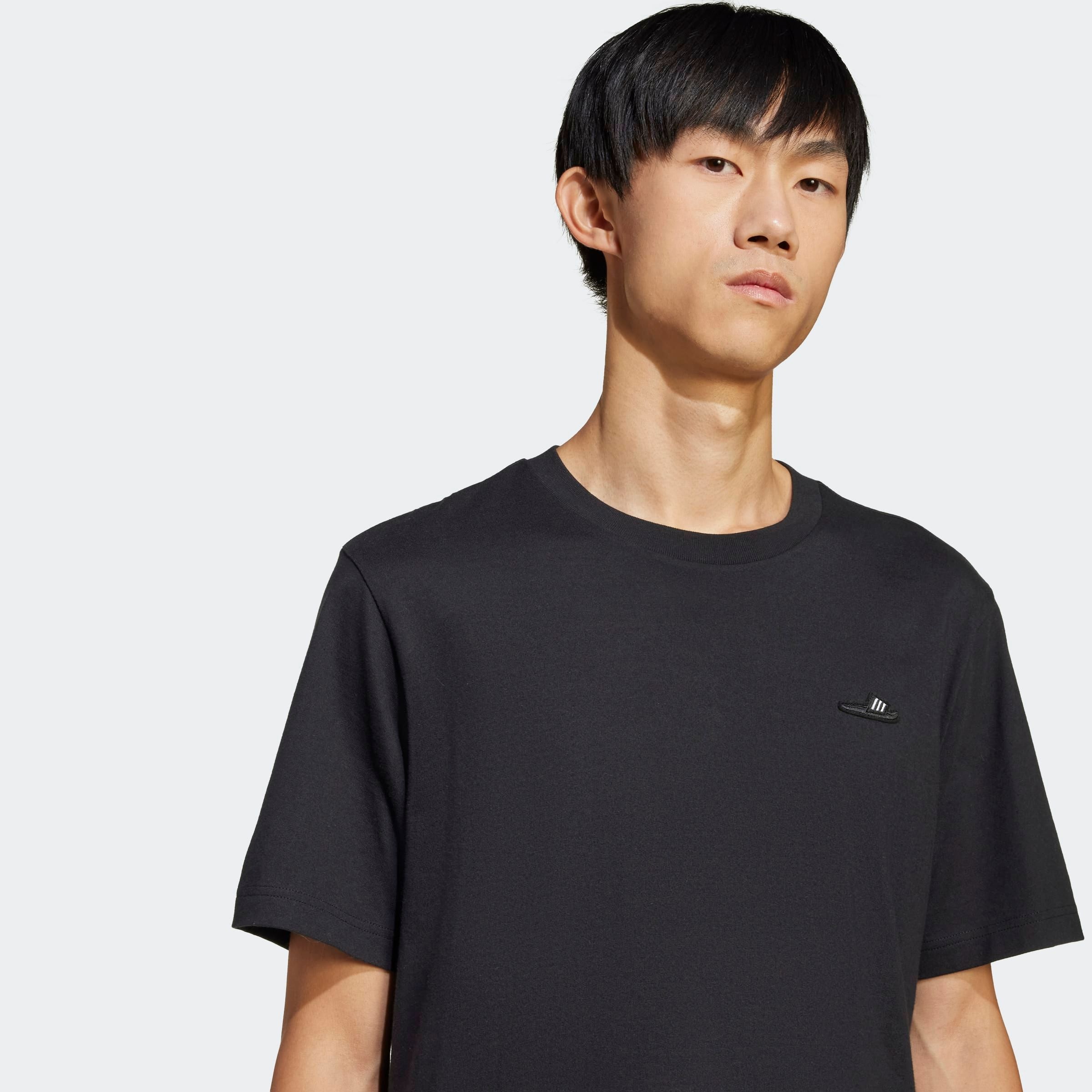 adidas Sportswear T-Shirt »M L SLIDE TEE«, mit adidas Badeschlappen-Grafik, weiche Baumwolle