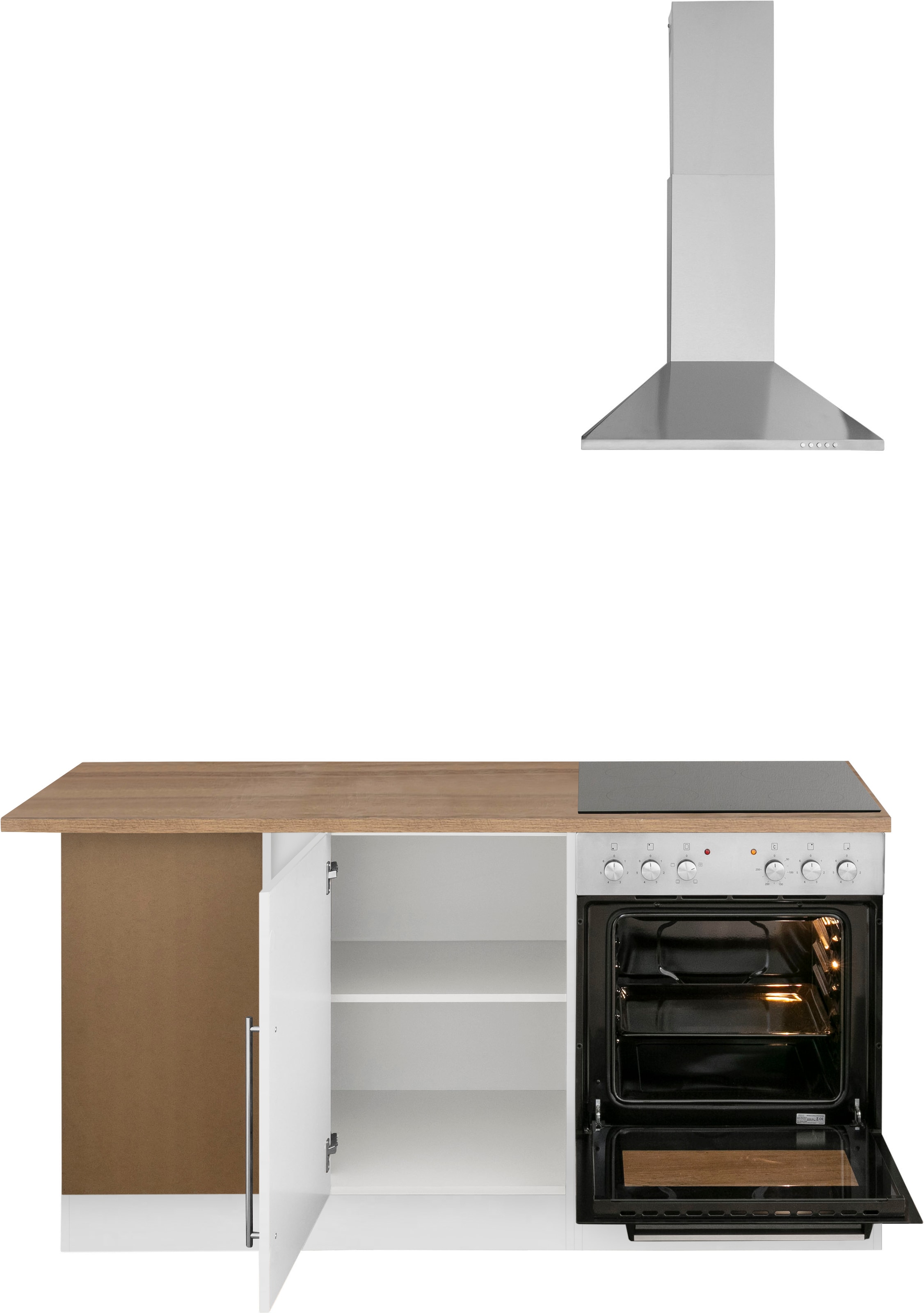 KOCHSTATION Winkelküche »KS-Samos« Stellbreite 290x170 cm, wahlweise mit E-Geräten, mit Arbeitsplatte