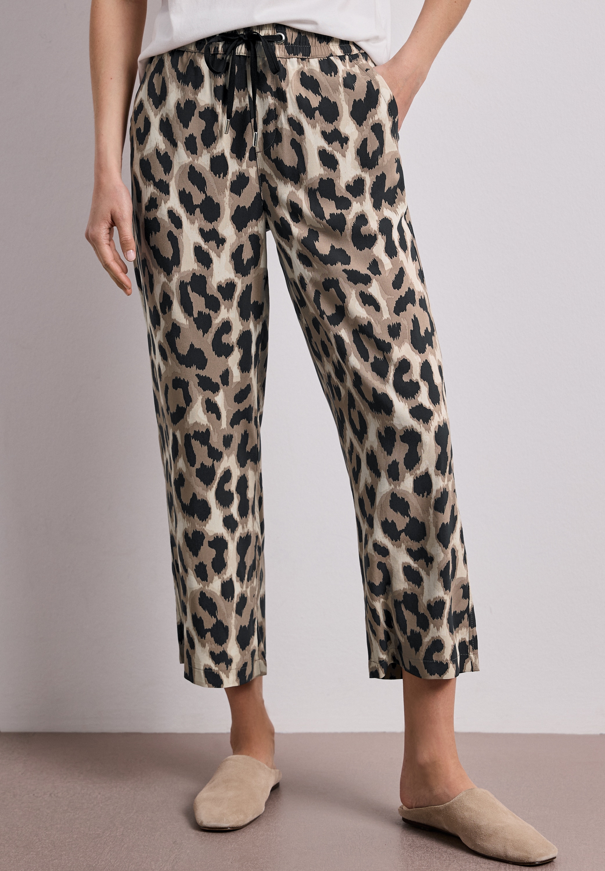 STREET ONE 7/8-Hose »Style Emee«  bedruckt, mit Taschen, weites Bein