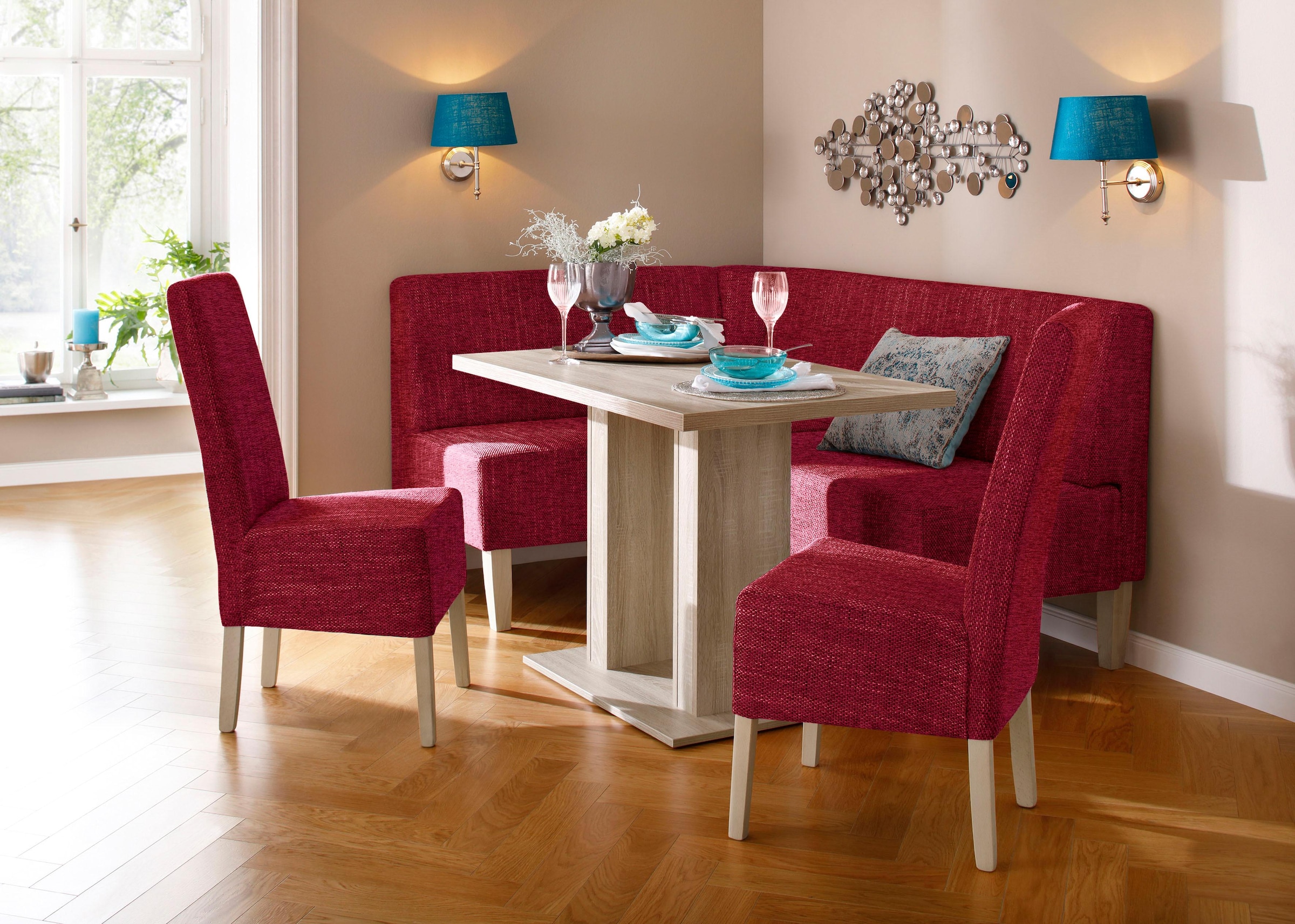 Home affaire Eckbankgruppe »Hellen«, (Set, 4 tlg.), im rustikalen  Landhausstil bequem bestellen