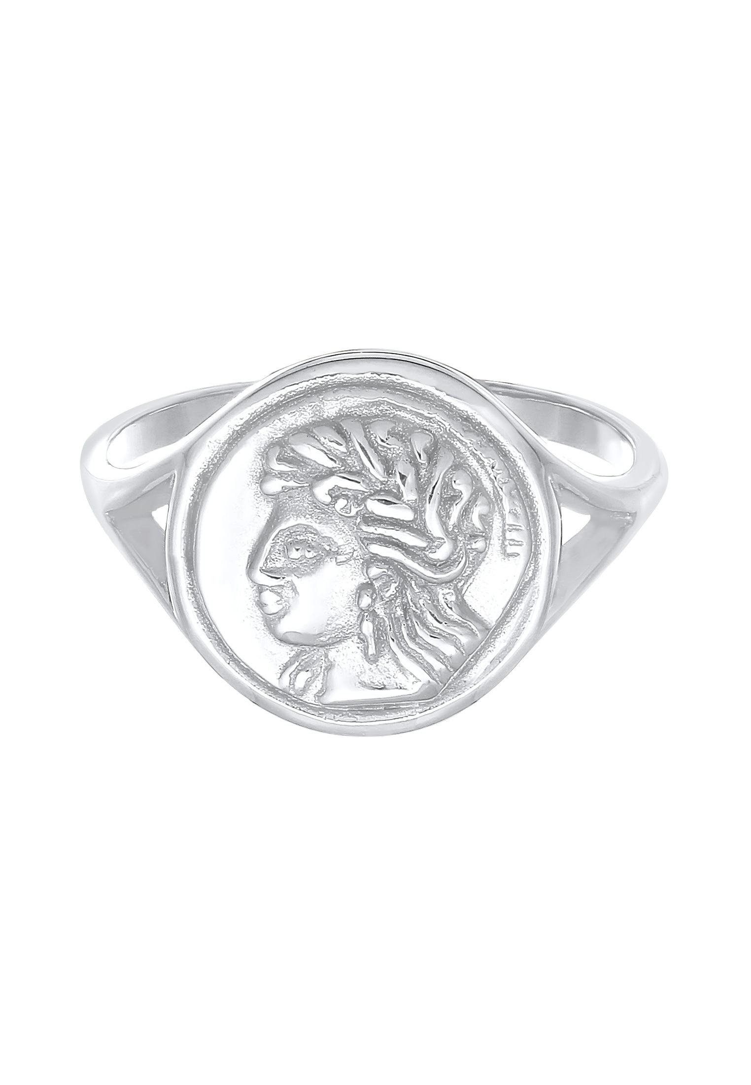 Elli Siegelring »Ring Siegelring Coin Antik Münze 925 Silber«