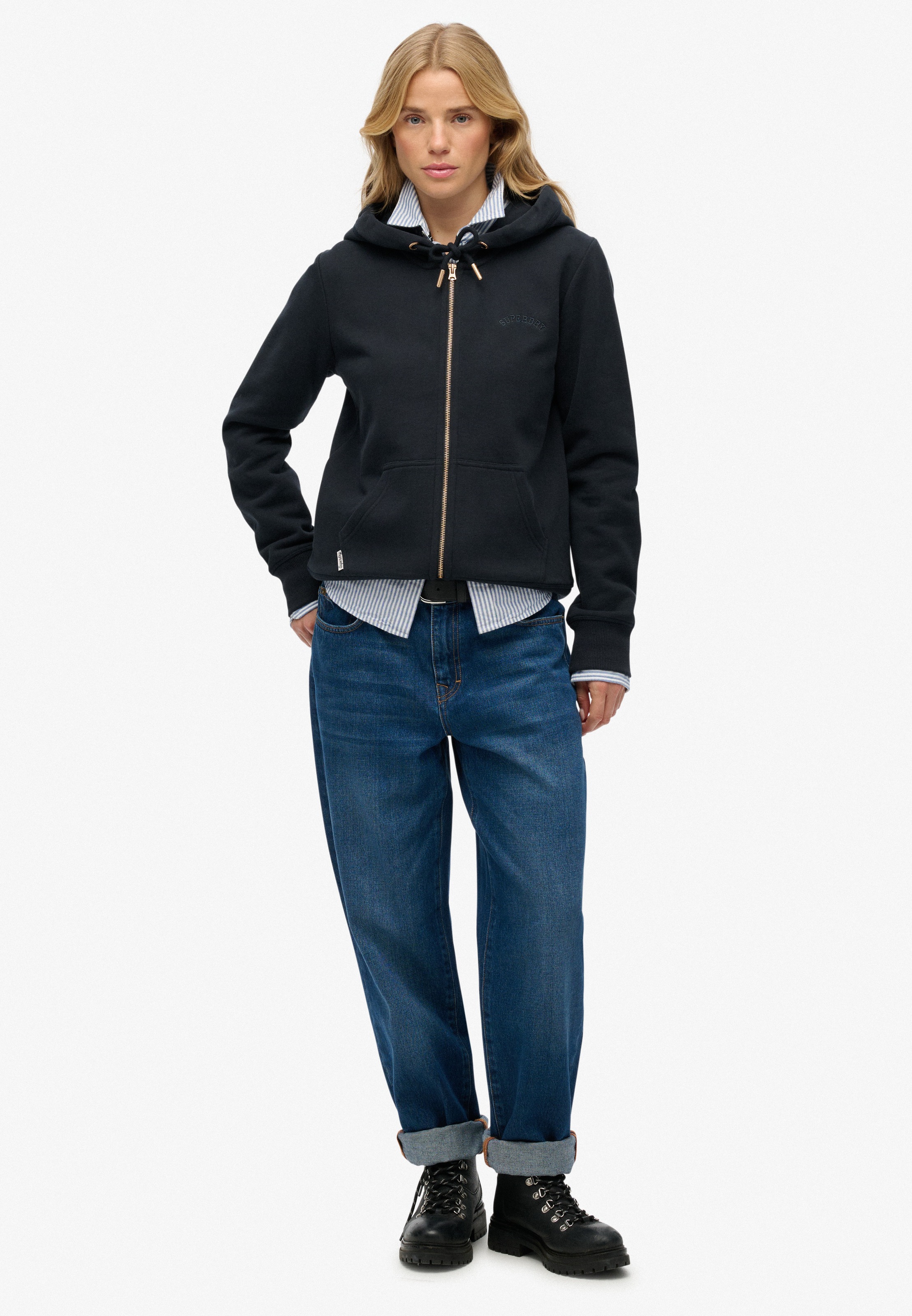 Superdry Kapuzensweatjacke »Essential Logo Ziphood Hb« Mit Logostickerei