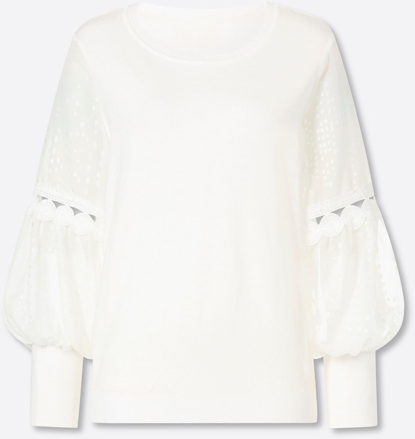 Lady Rundhalspullover »Feinstrick-Pullover«