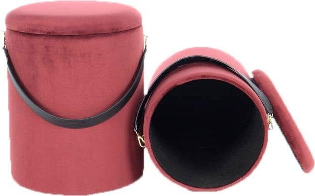 Kayoom Hocker »Arabella 125 2er-Set, abnehmbare Sitzfläche, Lagerfläche im Inneren«, (Set, 2 St.), stapelbar, gepolstert, mit Stauraum, runde, moderne Form