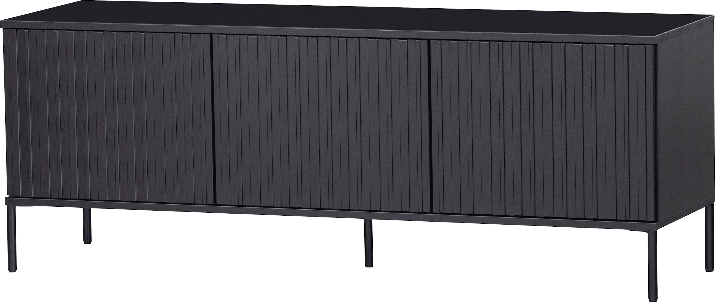 WOOOD Sideboard »New Gravure, TV-Kommode, Breite 100 cm oder 150 cm«, Kommode Höhe 56 cm, mit grafischen Relieftüren, viel Stauraum