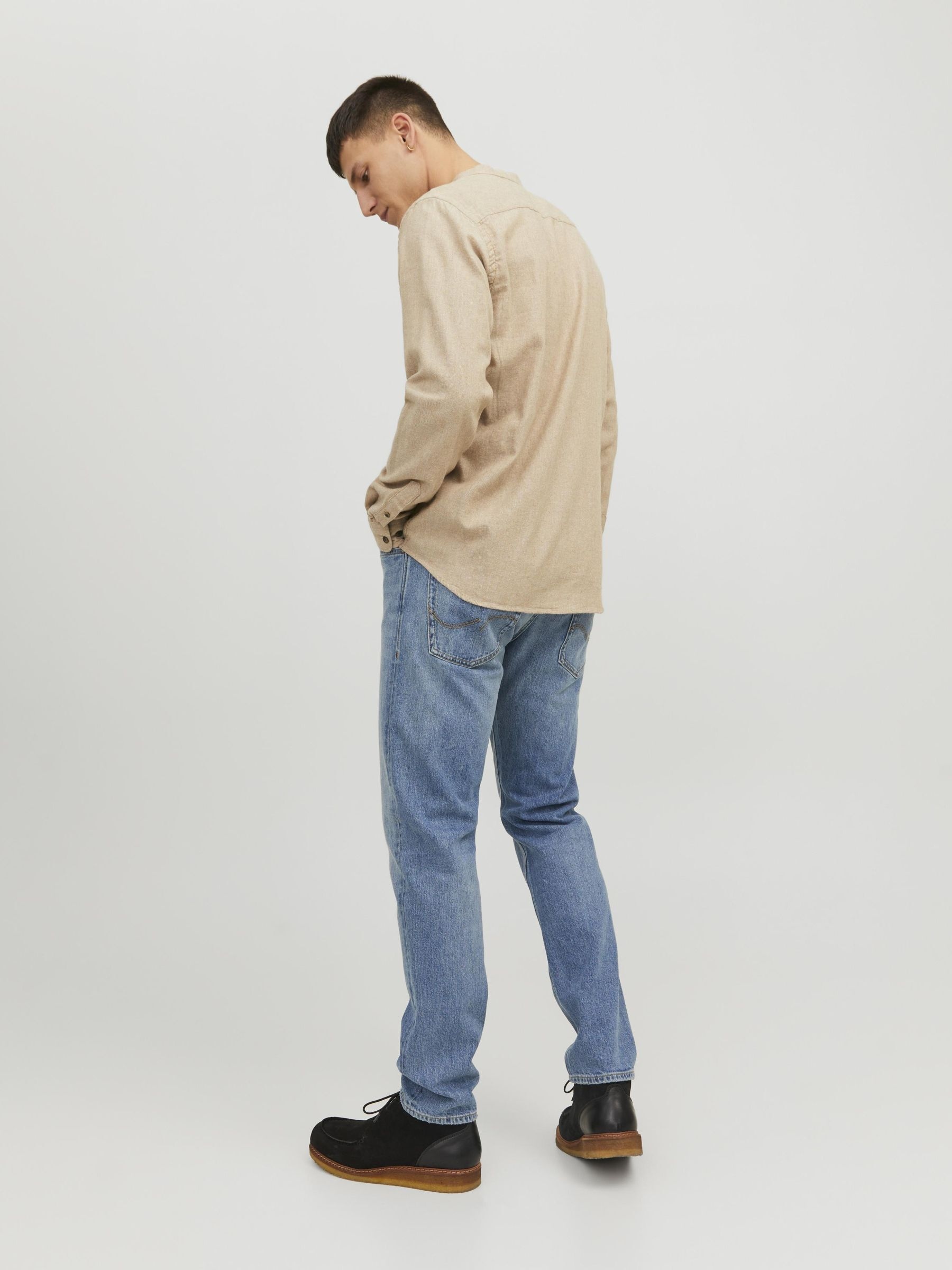 Jack & Jones Langarmhemd »JJEBAND MELANGE SHIRT LS SN«
