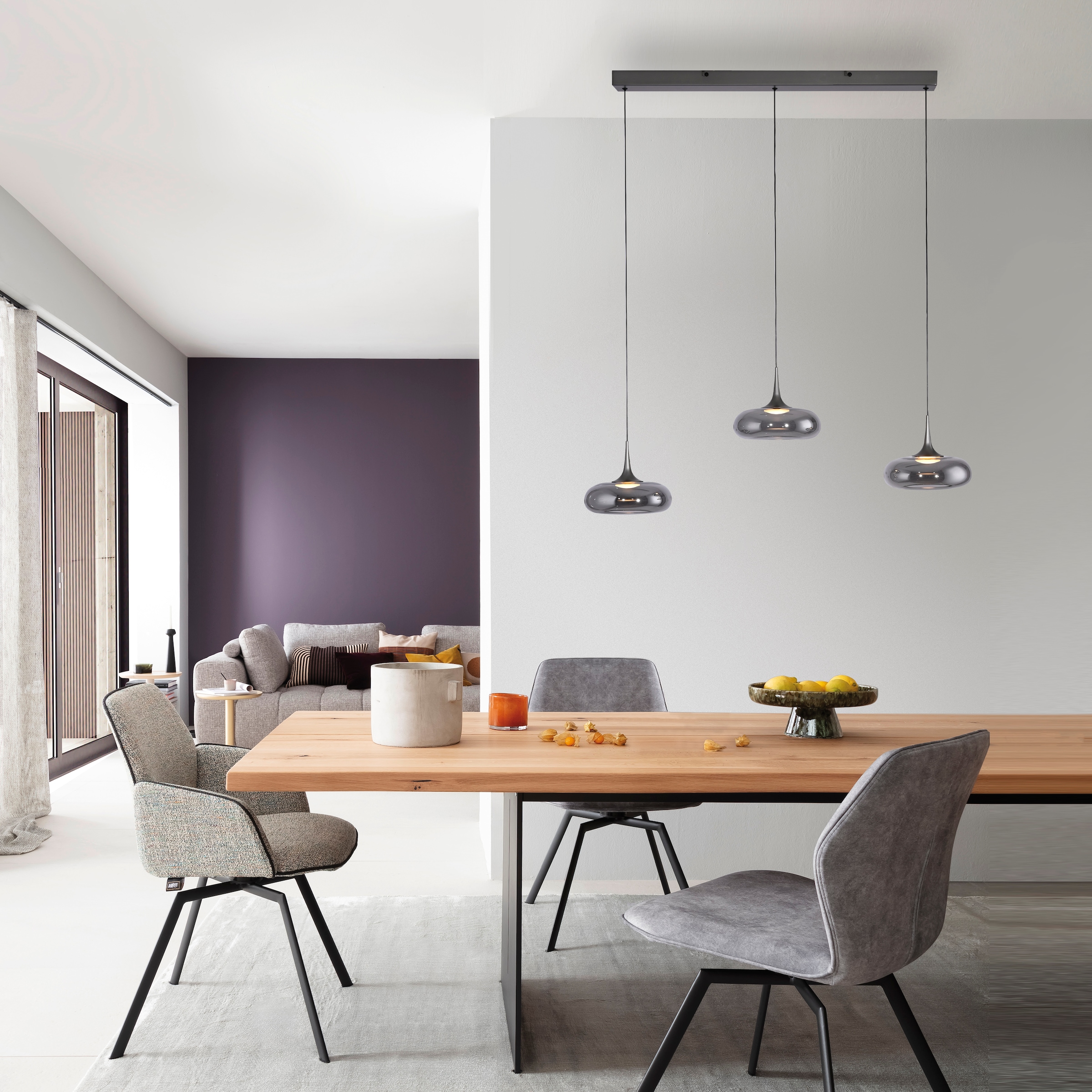 SCHÖNER WOHNEN-Kollektion LED Pendelleuchte »POSH« LED-Board 1 Stk. Warmweiß SCHÖNER WOHNEN Kollektion, SimplyDim, Memoryfunktion, Comfort-Lift