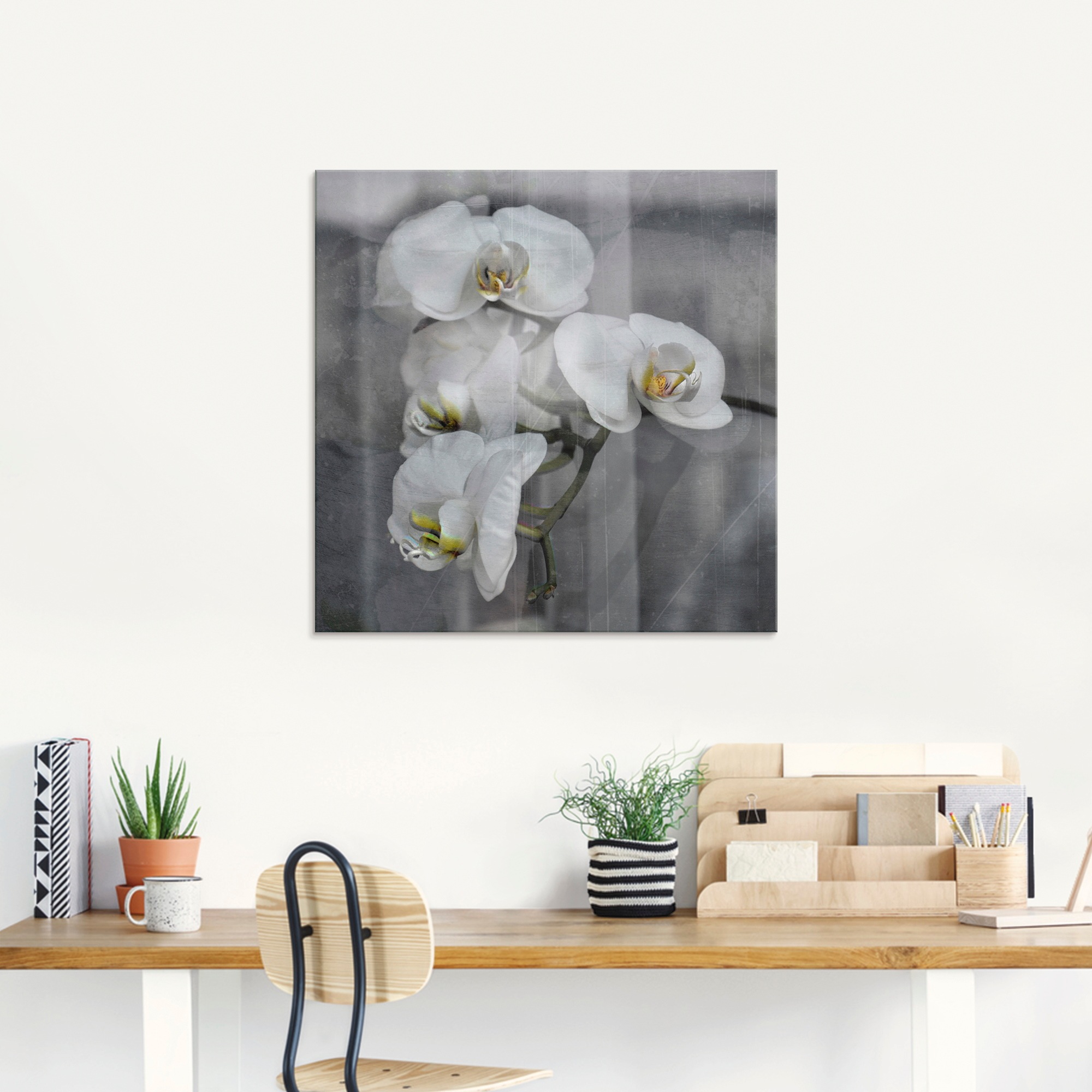 Artland Glasbild »Weisse Orchideen - white Orchid« Blumen 1 Stk. tlg. in verschiedenen Größen