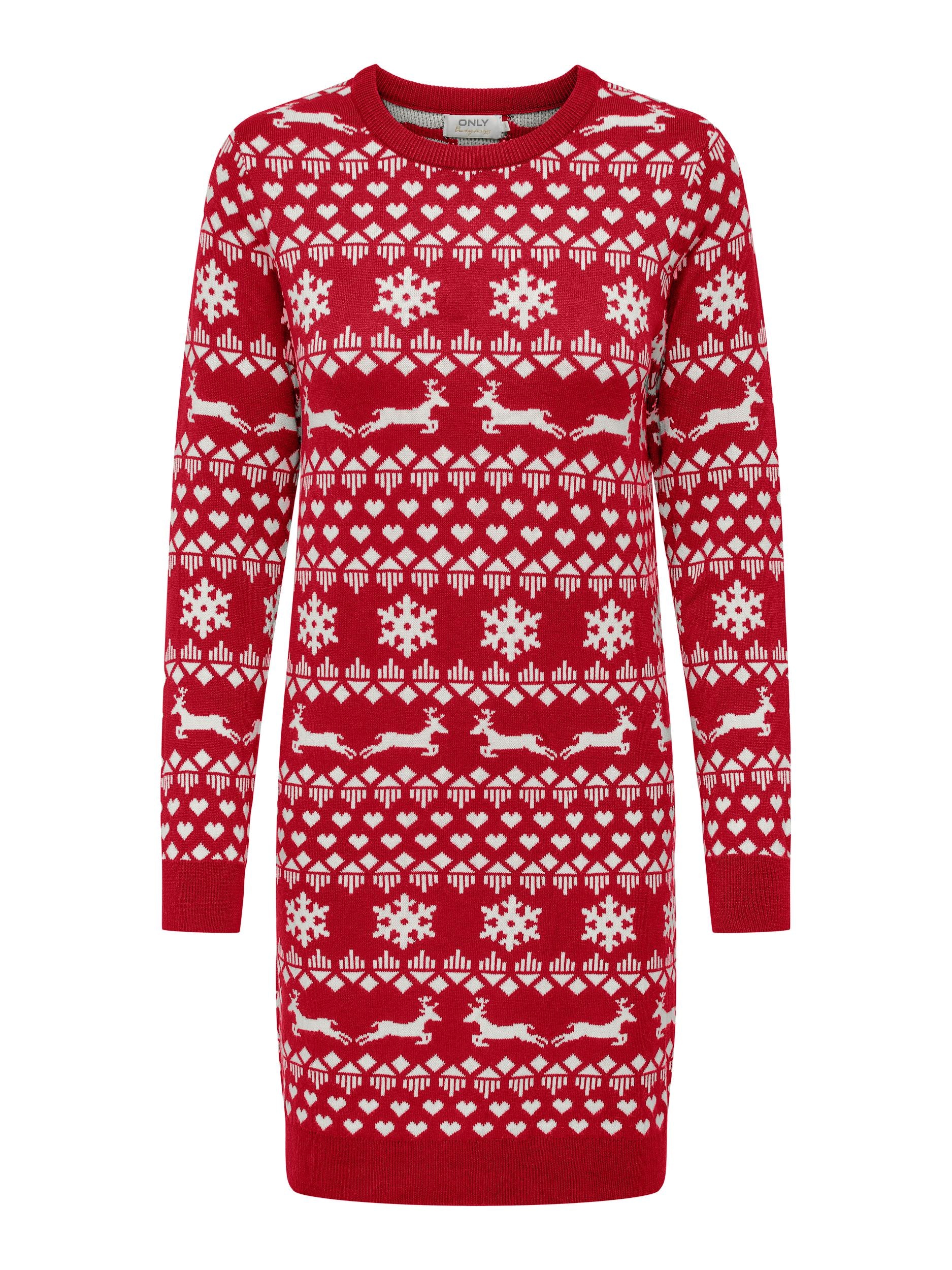 Strickkleid »ONLXMAS SNOWFLAKE LS DRESS CS KNT«