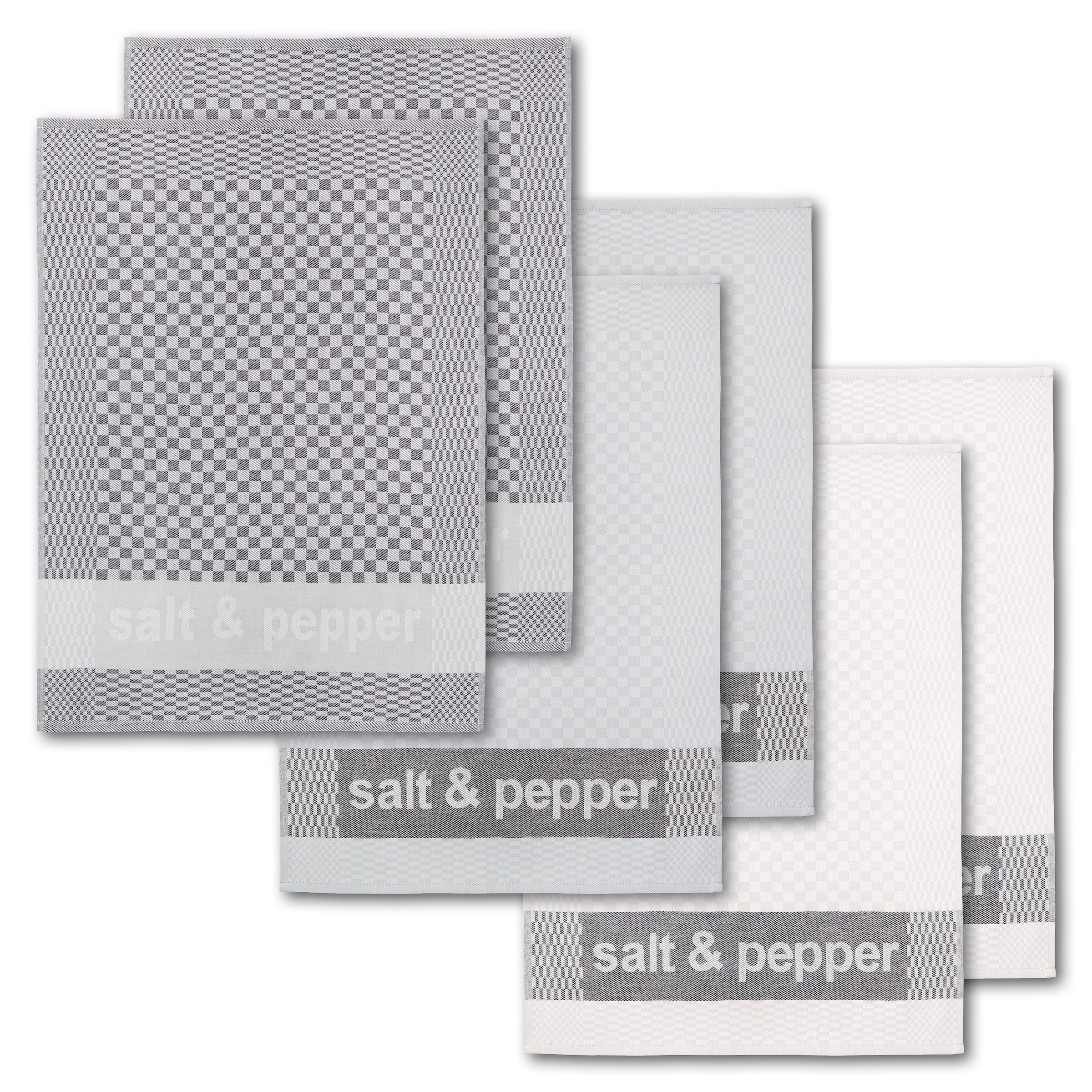 Dyckhoff Geschirrtuch "Salt & Pepper, Maße je Tuch ca. 50x70 cm" mit drei verschiedenen Motiven