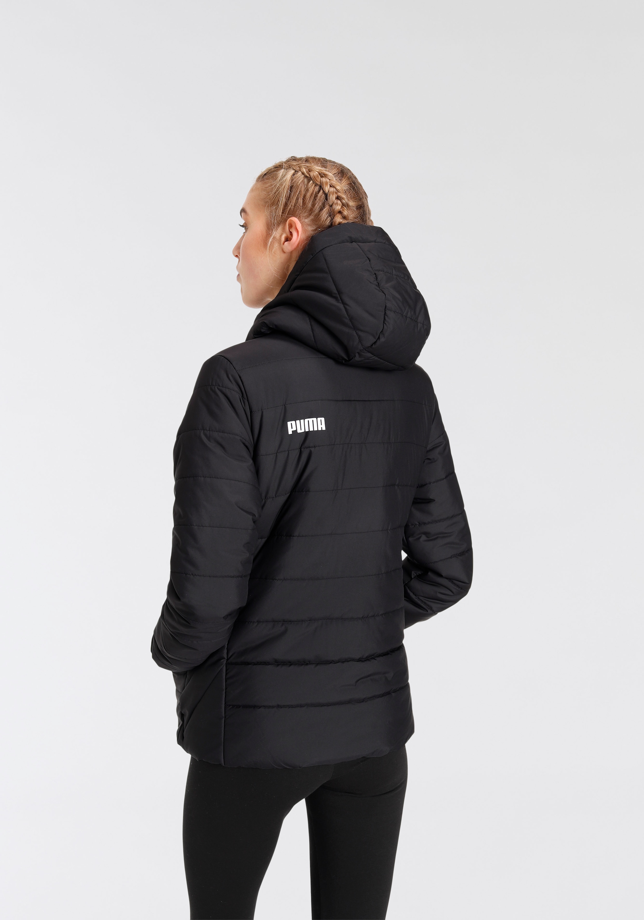 PUMA Winterjacke »ESS HOODED PADDED JACKET«, mit Kapuze