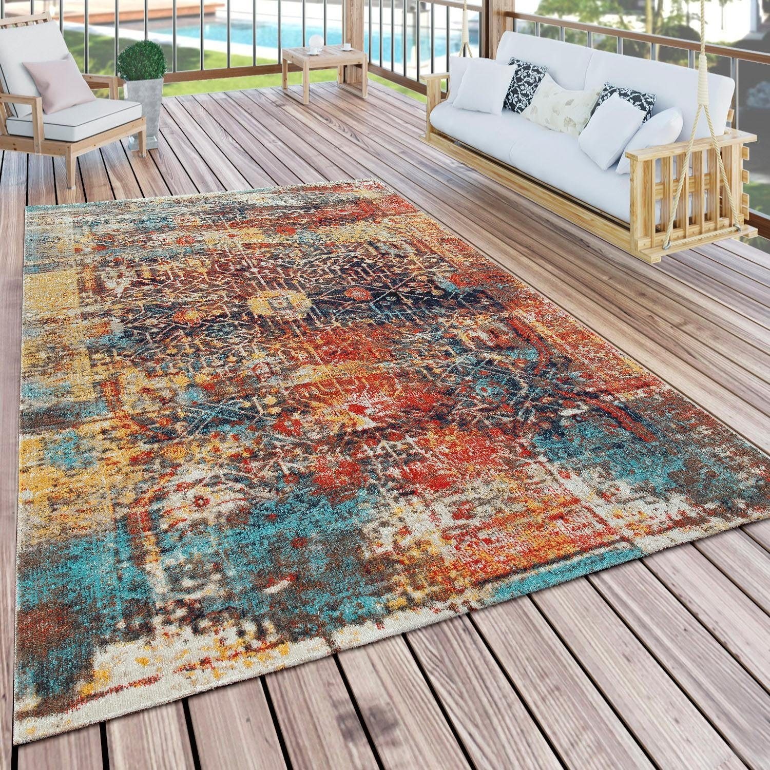 In- und Vintage Kurzflor, »Artigo online Wohnzimmer 420«, Teppich Paco Home kaufen Outdoor Design, geeignet, rechteckig,