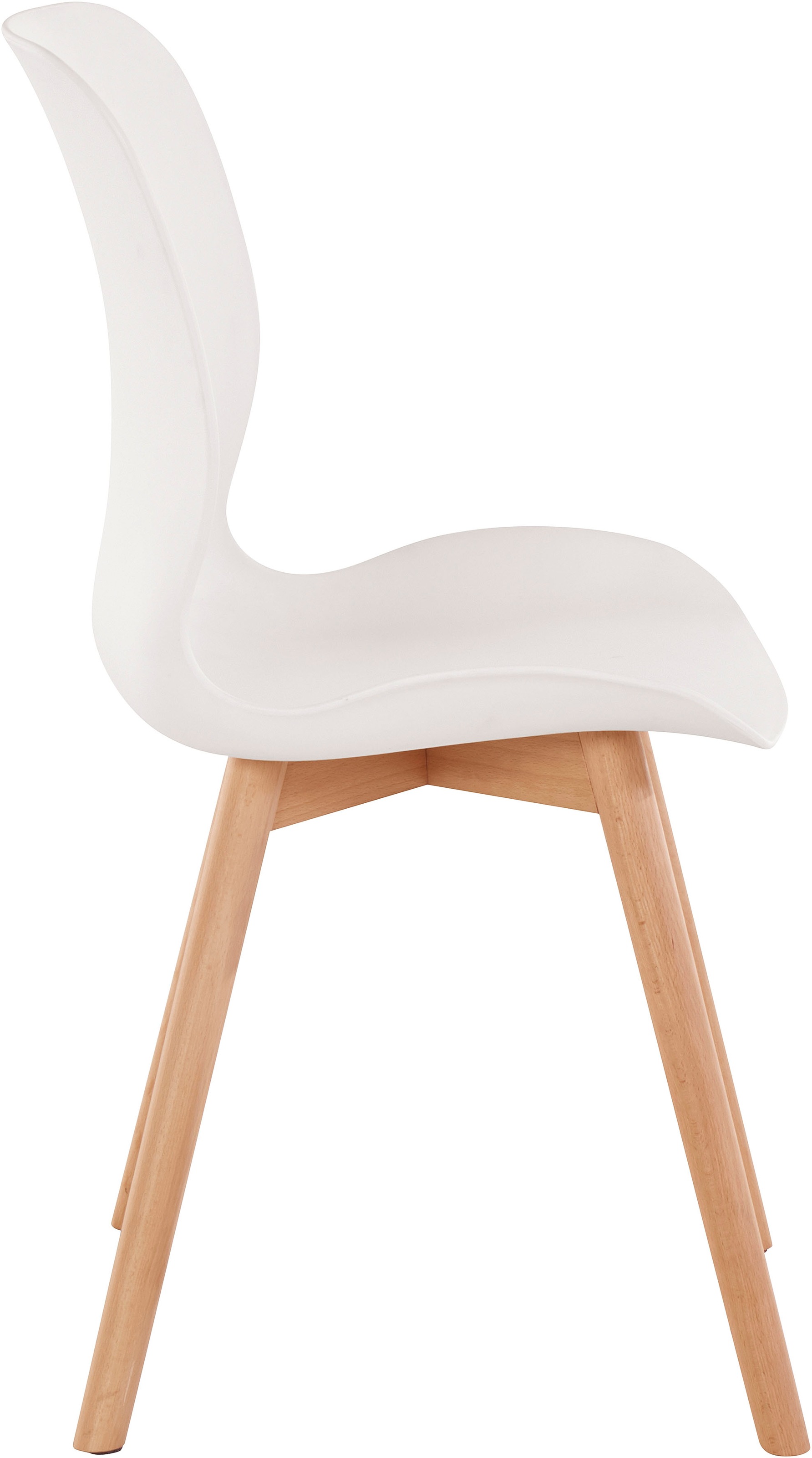 andas Esszimmerstuhl »Lendum«, 2 St., Gestell aus massiver Buche, Sitzschale aus Kunststoff, Sitzhöhe 45 cm