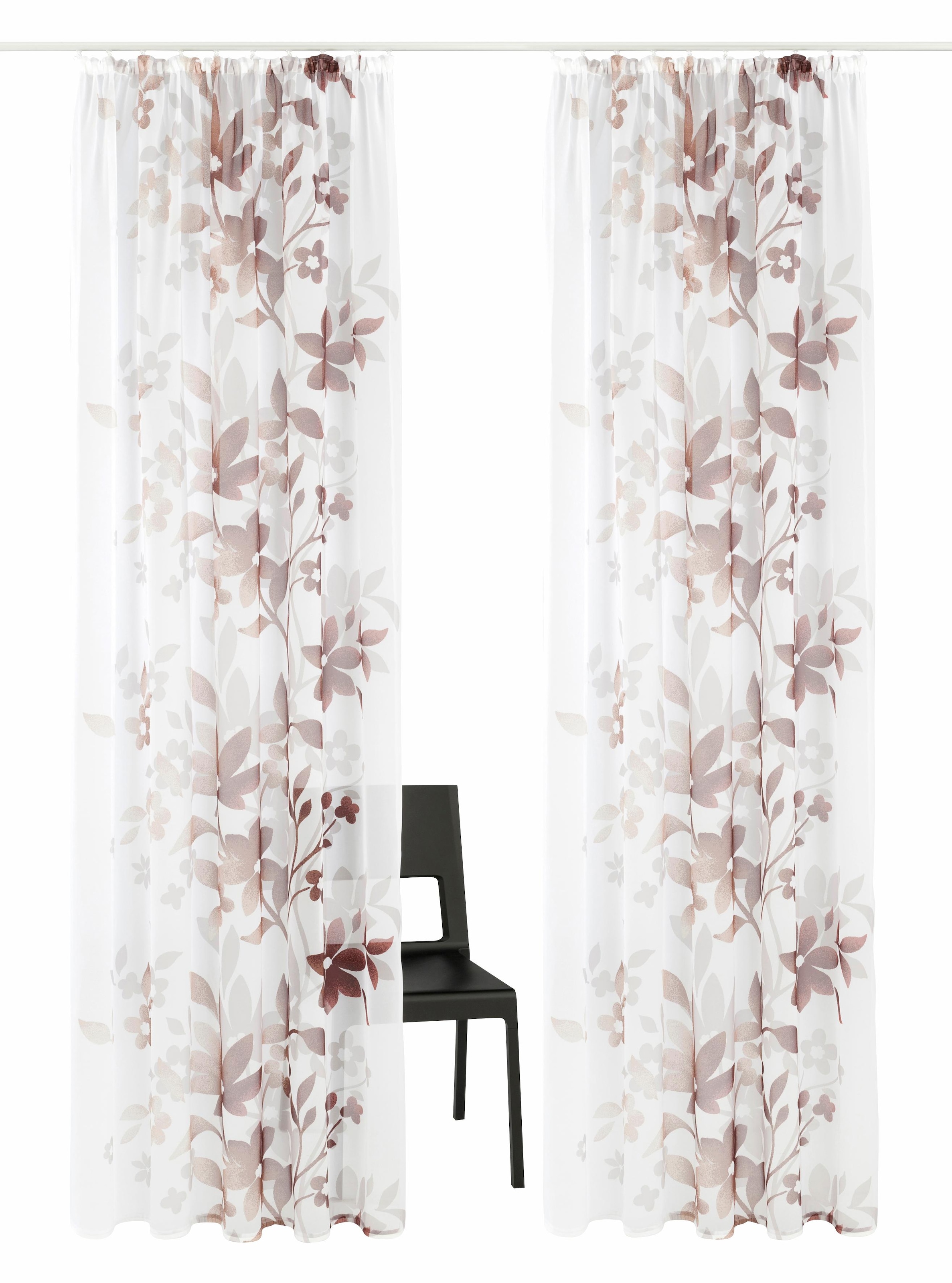 Home affaire St.), »Ina«, Gardine transparent, online (2 kaufen Voile bedruckt, einseitig