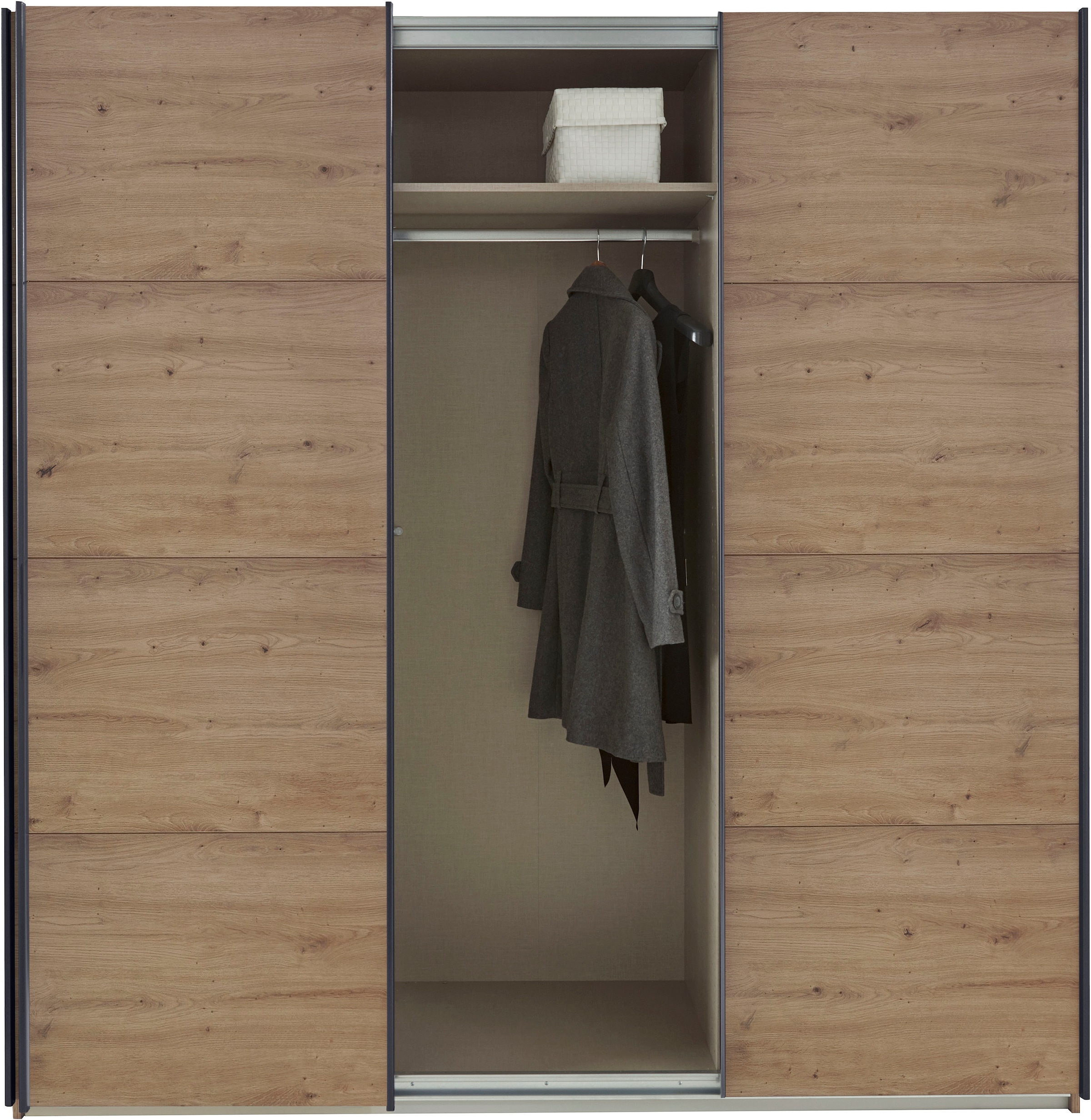 rauch Schwebetürenschrank »Kleiderschrank Schrank Garderobe TOPSELLER OTELI inkl. Inneneinteilung« Breiten 203/271/315/360 cm Höhen 210/229 cm,  mit 3 Innenschubladen sowie zusätzlichen Einlegeböden MADE IN GERMANY