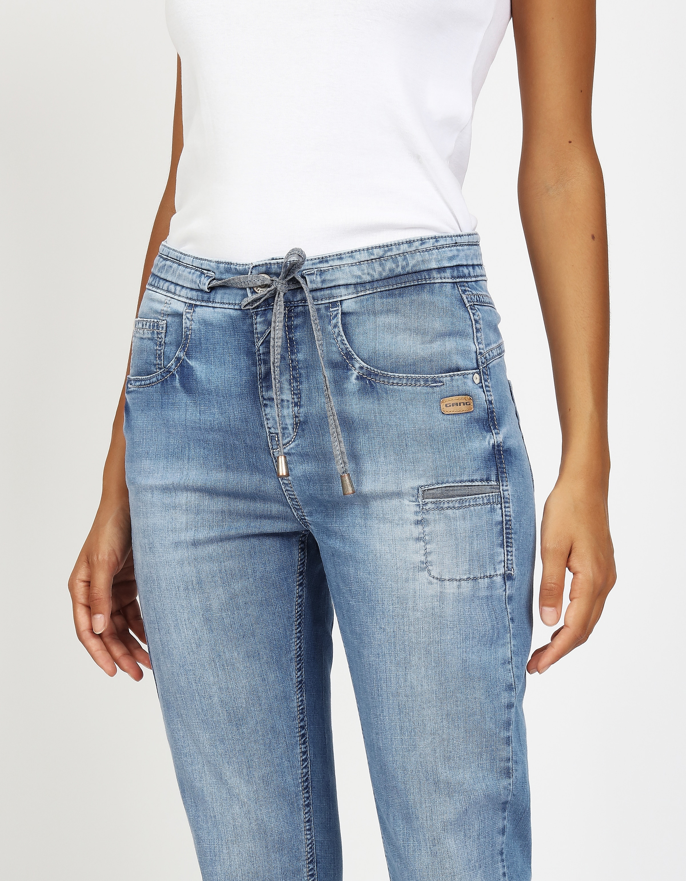 GANG 5-Pocket-Jeans »94AMELIE JOGGER« mit Tunnelzug, Relaxed Fit