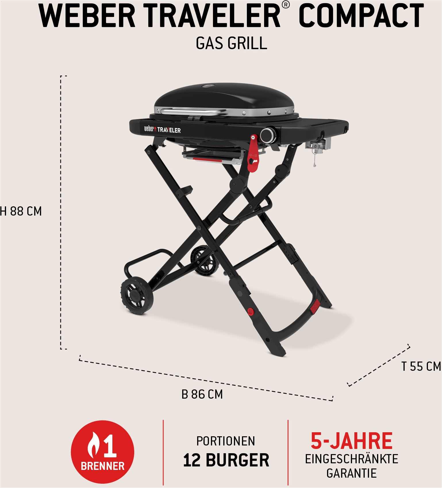 Weber Camping-Gasgrill »Traveler Compact«