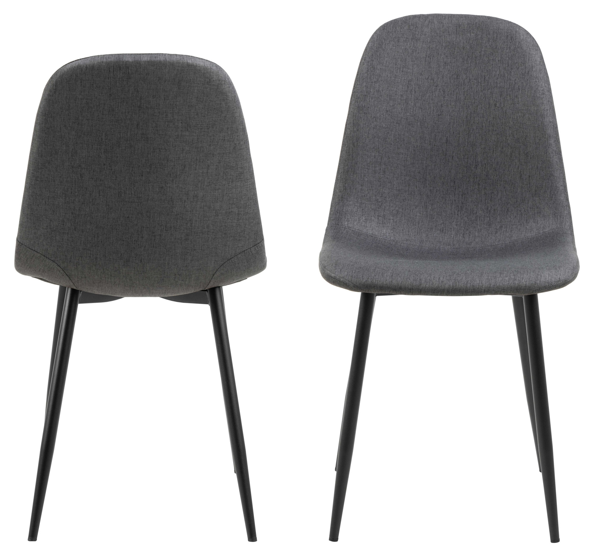 ACTONA GROUP Esszimmer-Set »Esspruppe, Speisetisch mit Wohnzimmerstühlen«, (Komplett-Set, 5 St., 1x Tisch + 4x Stuhle), Rechteckig Esstisch+4x Stühle,Wildeiche Melamin,dunkelgrau,120x80x75cm