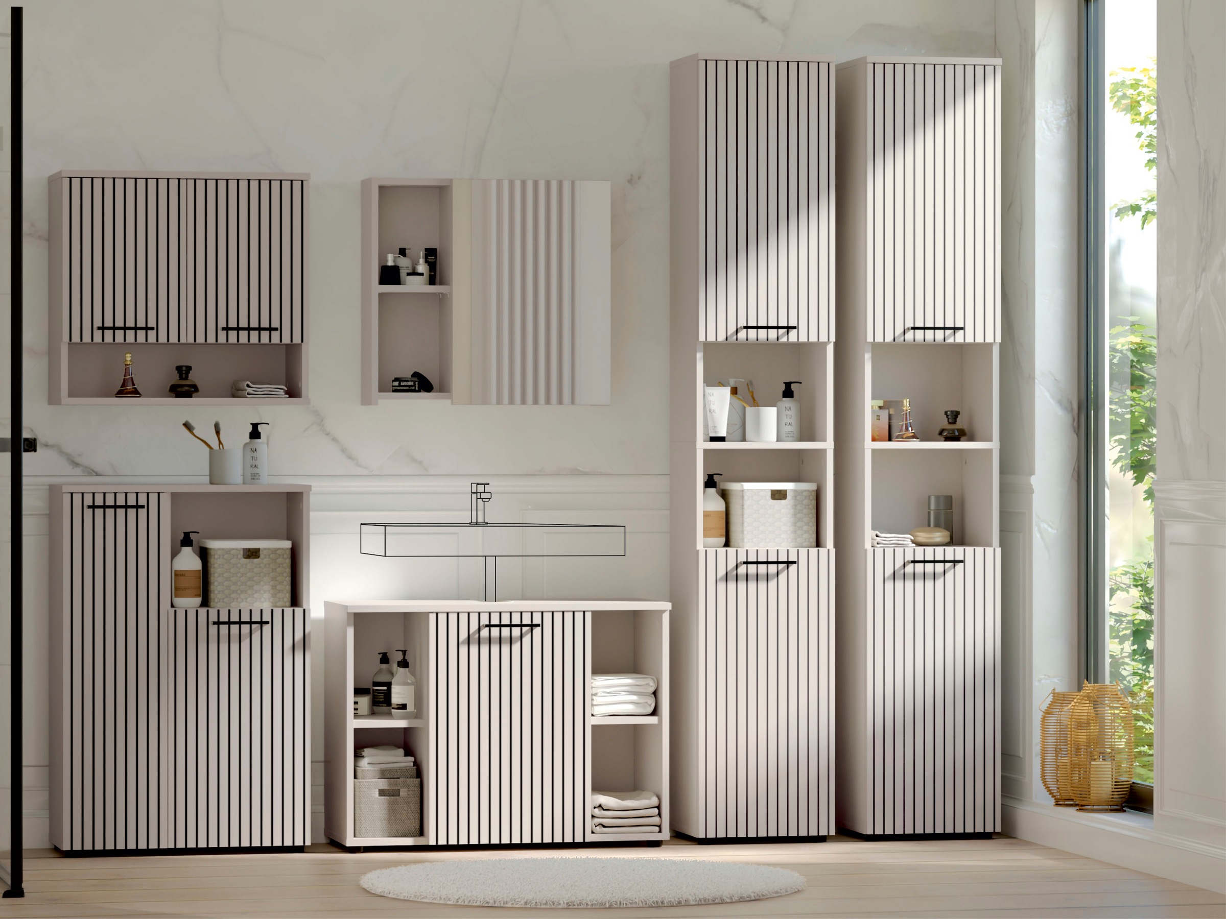 RESPEKTA Badezimmer-Set »Tilda« 6 Stk. tlg.