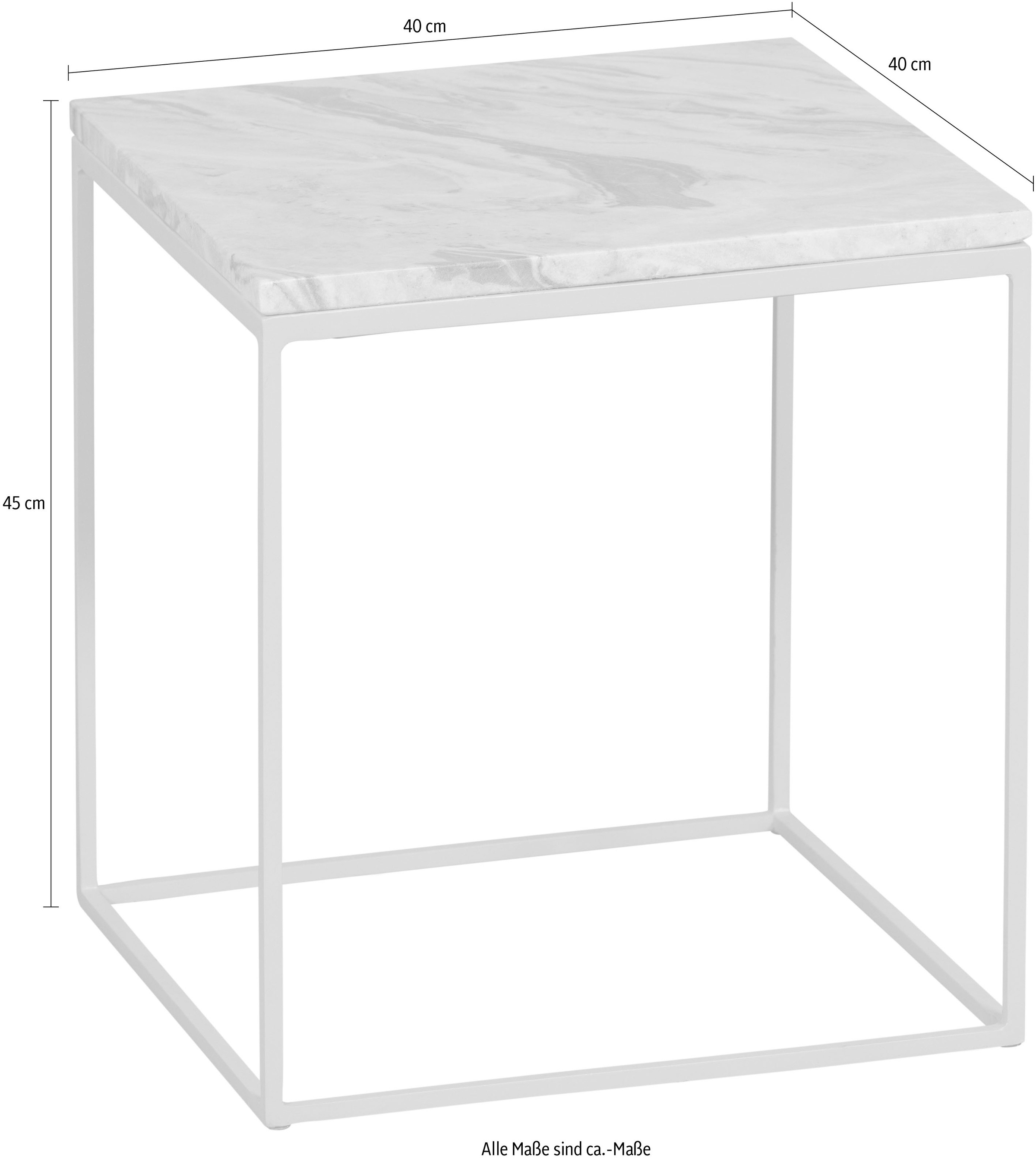 WOOOD Couchtisch »Mellow«, mit Marmortischplatte, H 45 cm x B 40 cm