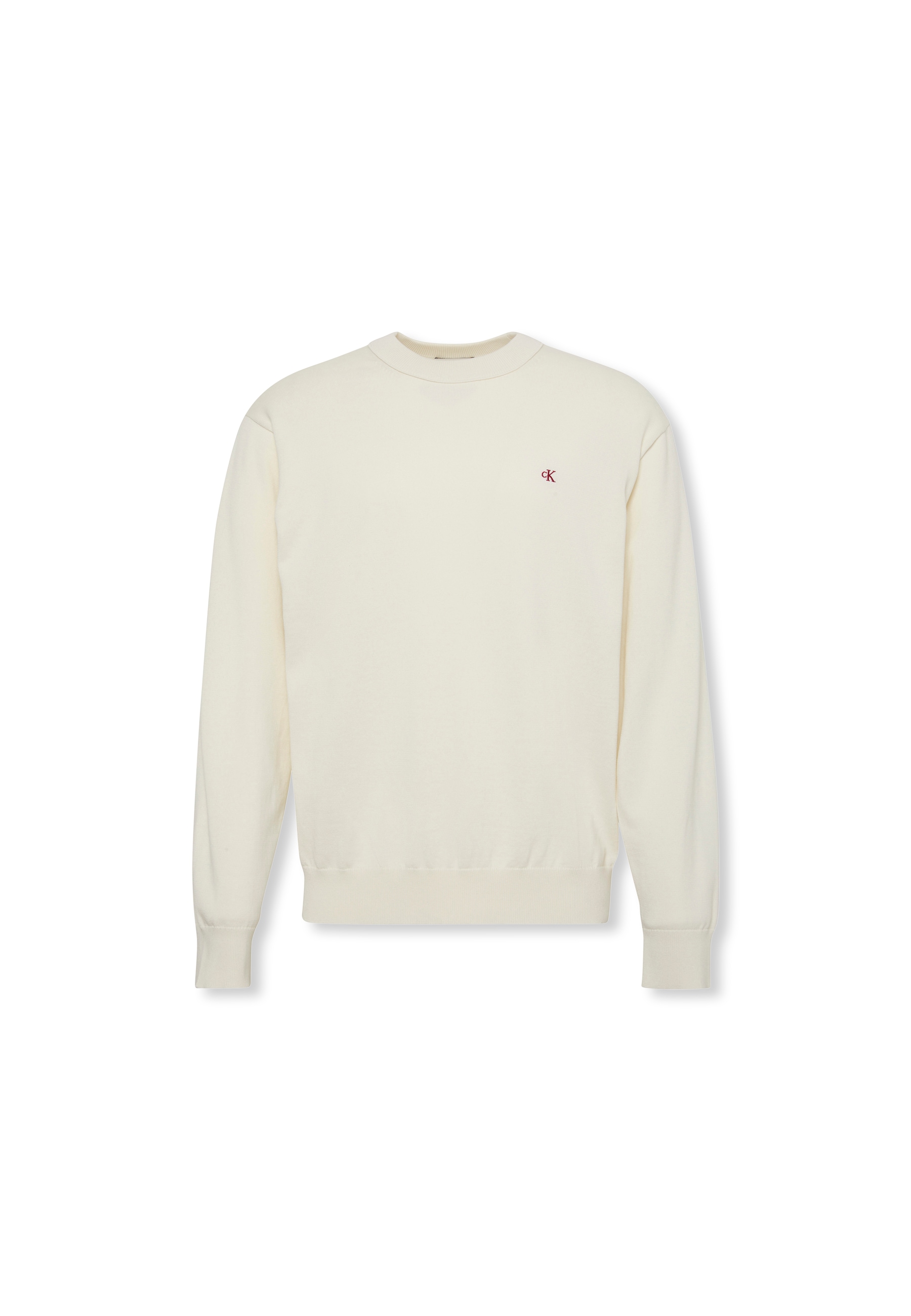 Calvin Klein Jeans Strickpullover »LS EZ COTTON CREWNK SWEATER 12GG« Mit Rundhalsausschnitt