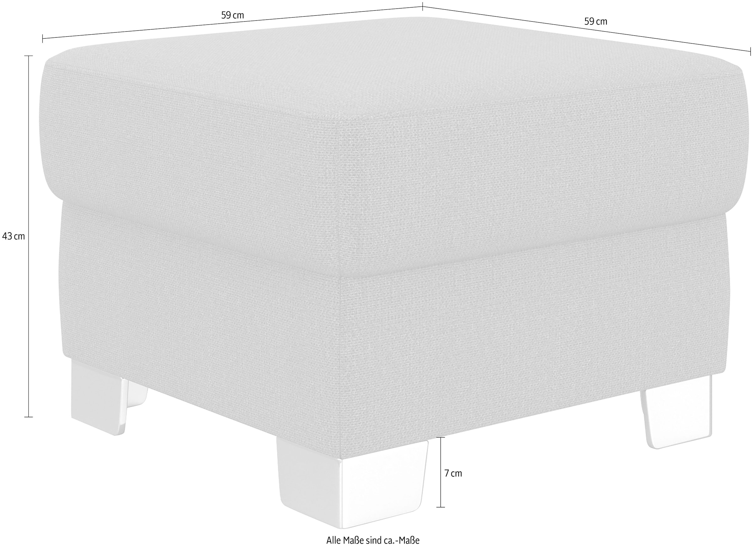 DOMO collection Hocker »Anzio«, wahlweise mit Federkern