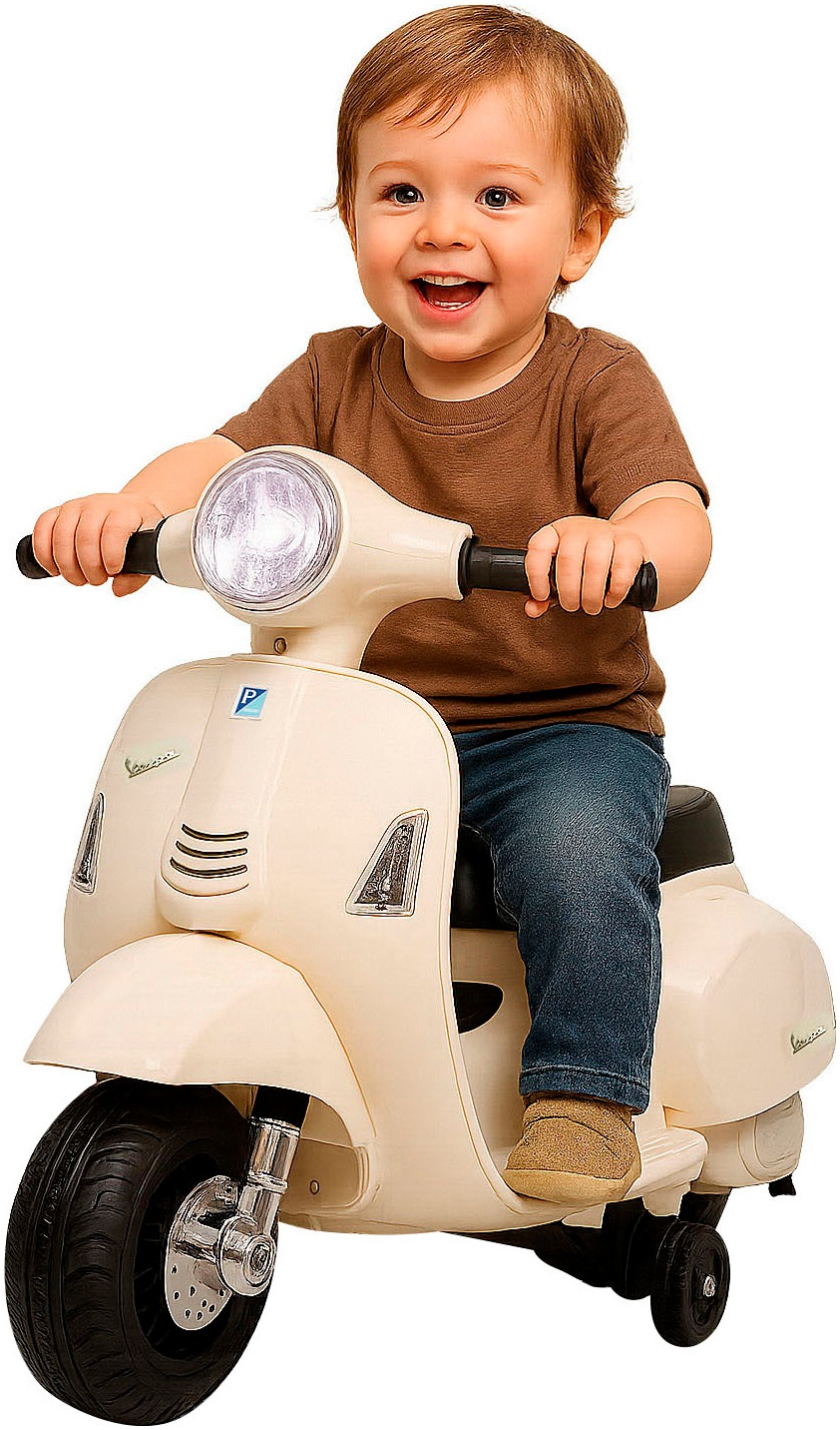Jamara Elektro-Kinderroller »Ride-on Vespa Mini, Li-Power 8.4« ab 18 Monaten bis 25 kg mit Licht und manueller Hupe
