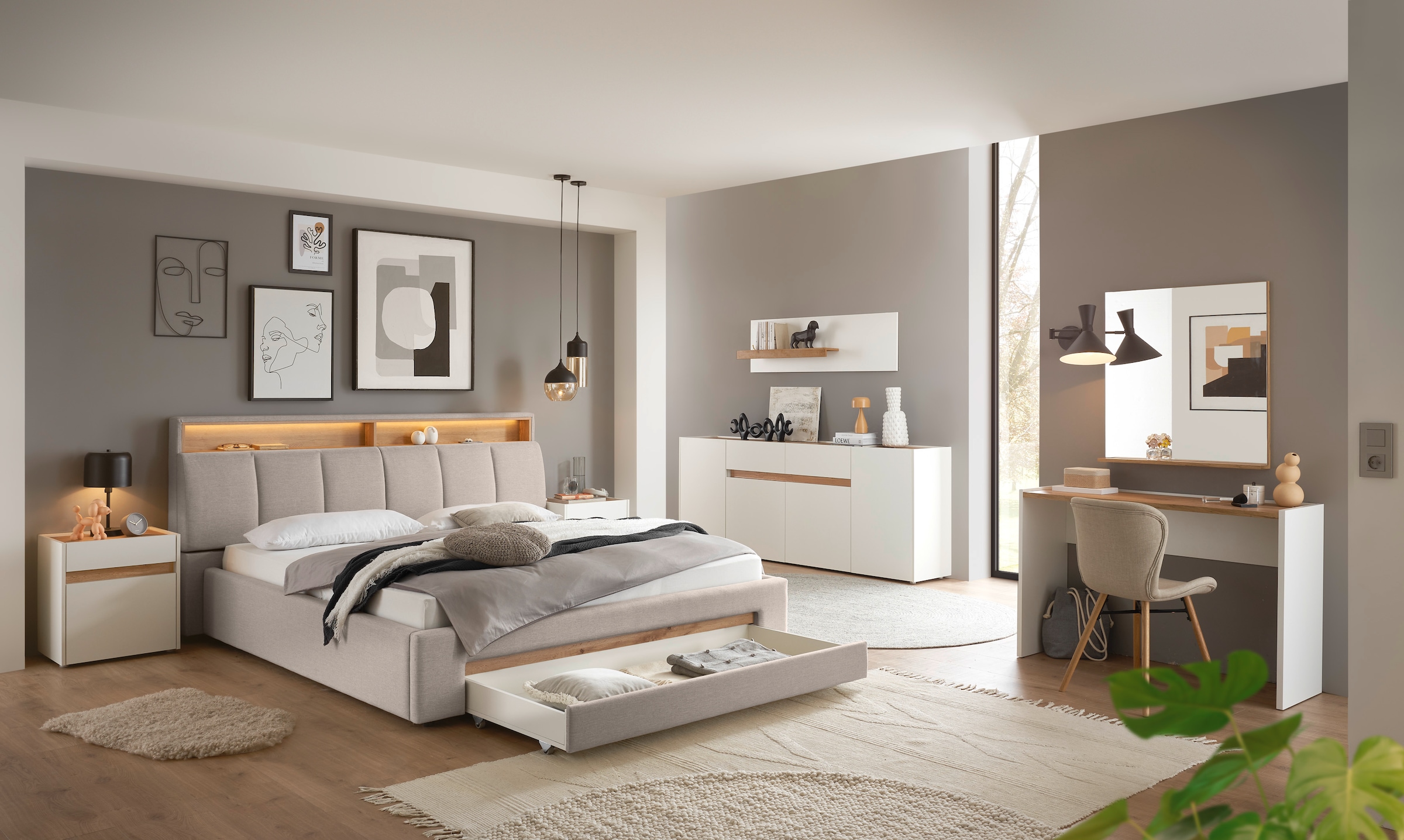 INOSIGN Nachtkommode »CiTY/GiRON, Nachttisch, Nachtschrank, Bestellschrank, Nachtkonsole«, in zwei Farben erhältlich, Stauraumfach und Schublade