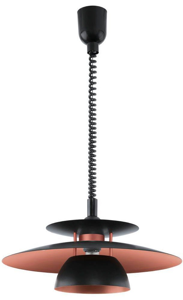 EGLO Hängeleuchte »BRENDA Pendellampe, E27, Kunststoff und Stahl, Esszimmerlampe, Lampe« E27 1 Stk. Hängeleuchte, Esszimmer, H110 x Ø43 cm, schwarz, kupfer,
1X60W exkl.