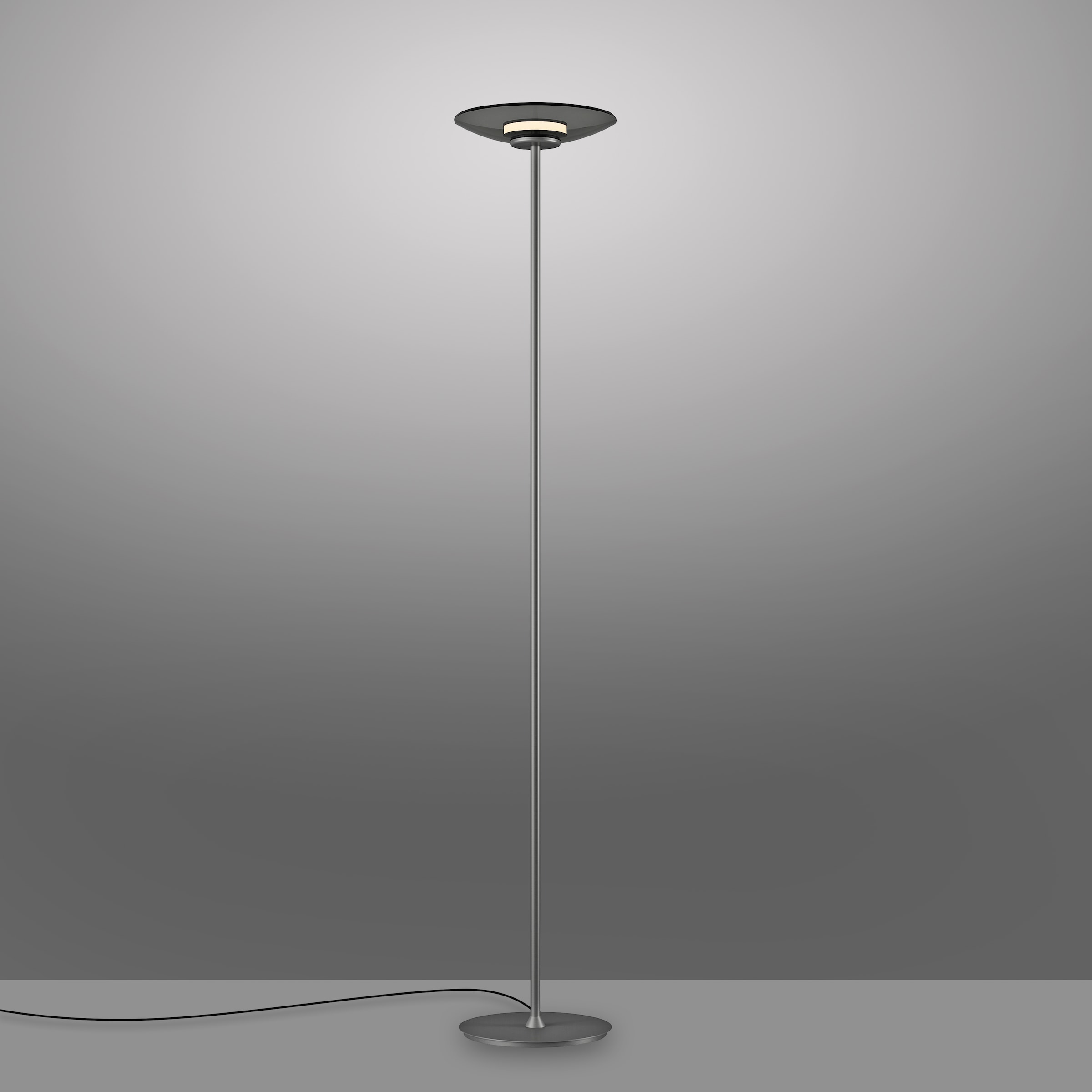 Neuhaus PURE LED Stehlampe »PURE Moon« LED-Board 1 Stk. Warmweiß Stufenloses dimmen per Touchdimmer, Rauchglas