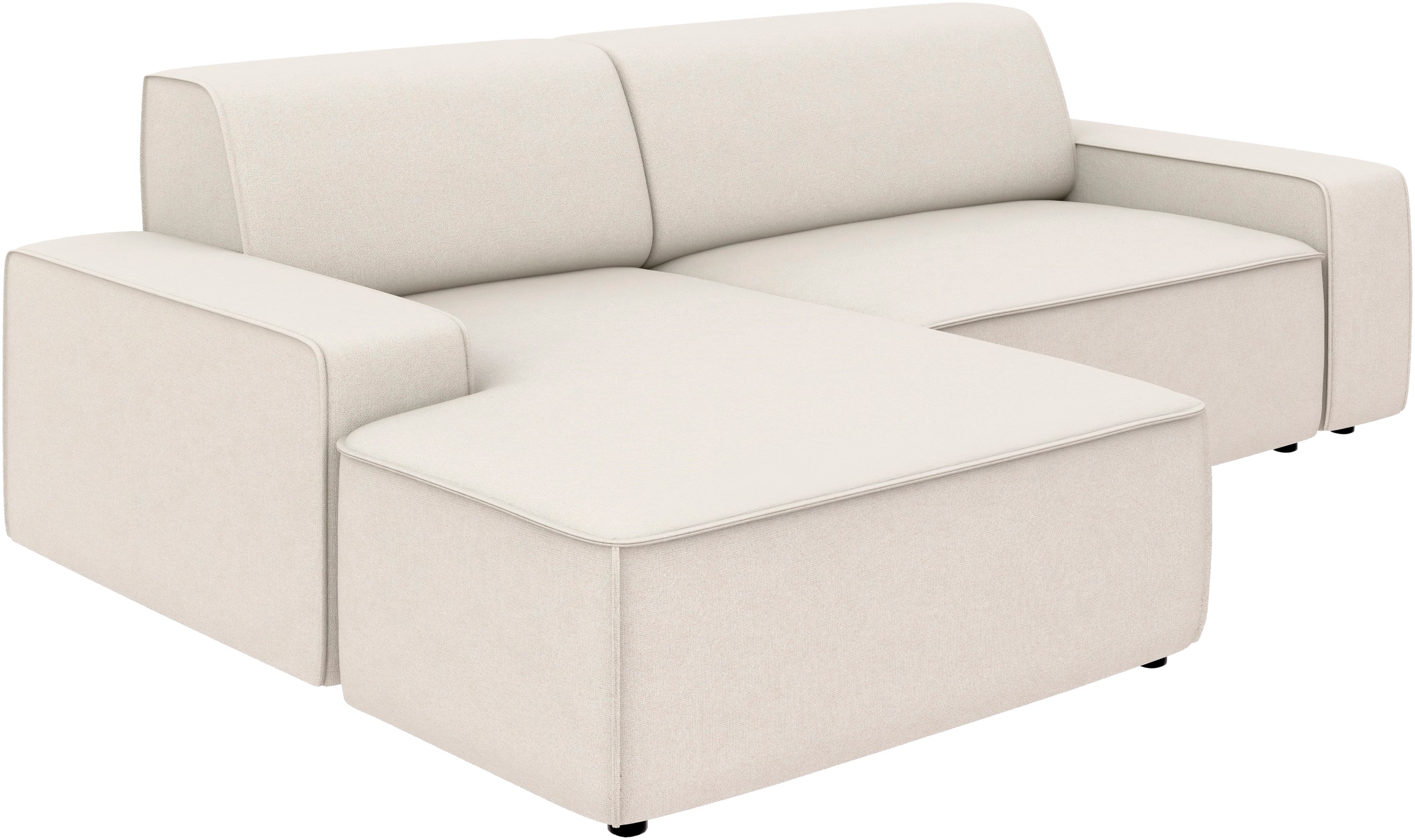 TRENDMANUFAKTUR Ecksofa »Graz, wahlweise mit Sitzvorschub und Bettkasten, L-Form, Breite 246 cm« in Cord-, haustierfreundlichem LEO Struktur- oder LUMOS-3D-Bezug