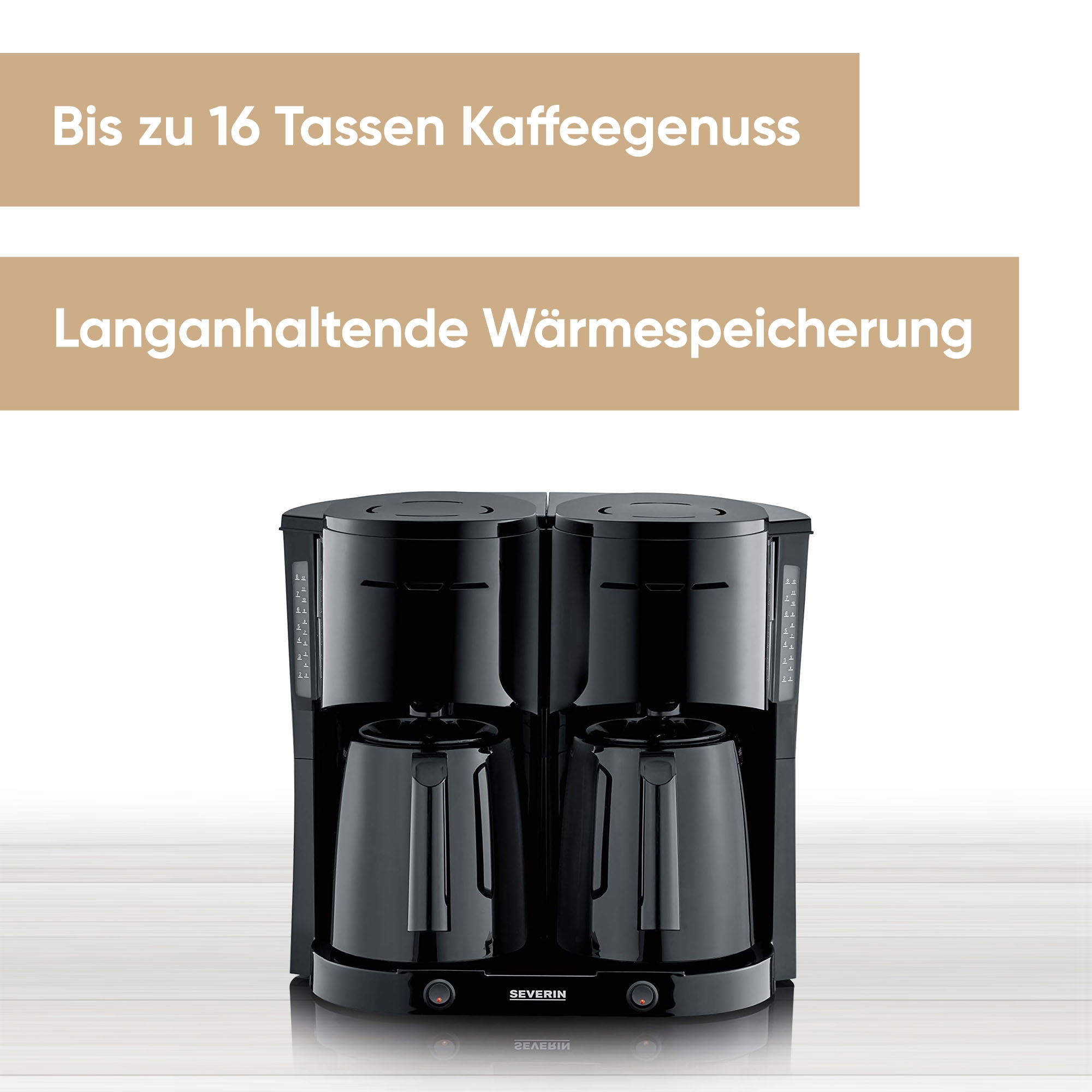 Severin Filterkaffeemaschine »KA 9315 Duo« 1 l Kaffeekanne Papierfilter 1x4