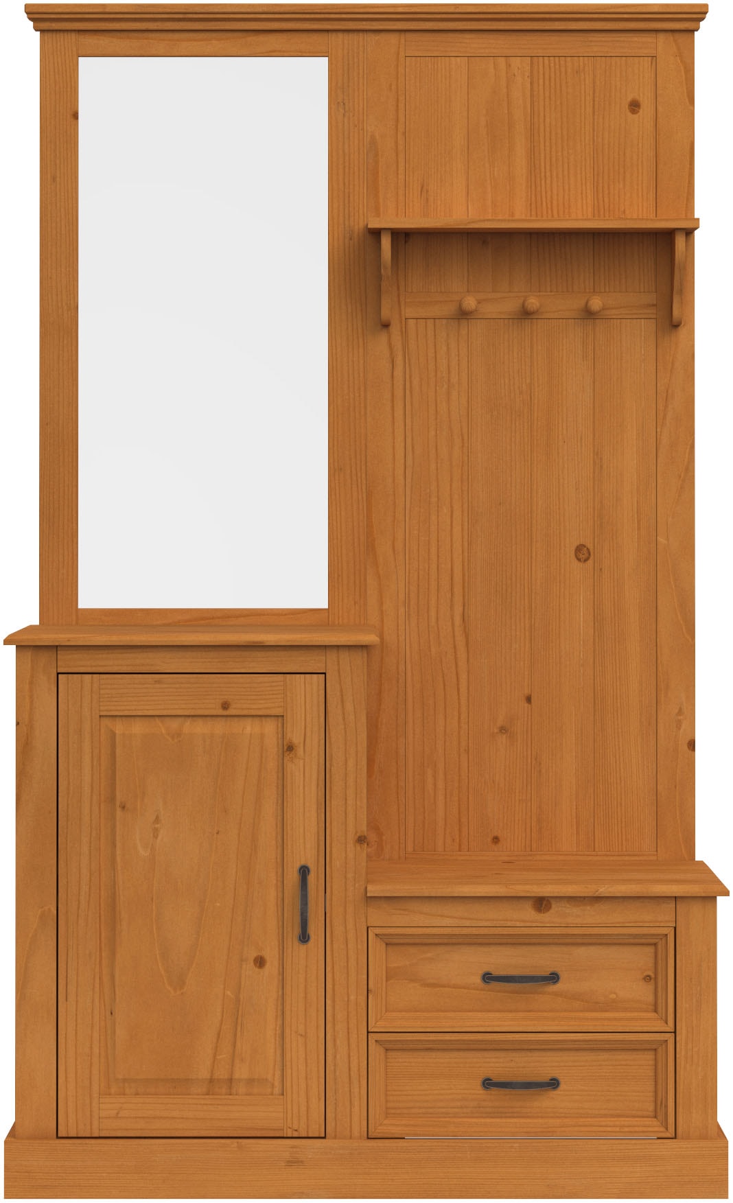 Home affaire Garderobenschrank »Selma«, Kompaktgarderobe, mit Spiegel, Haken und Hutablage, Breite 110 cm
