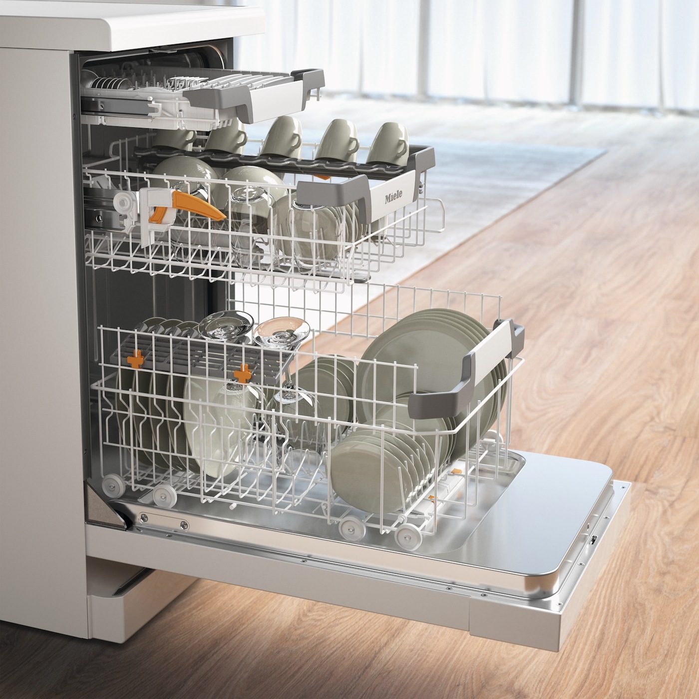 Miele Standgeschirrspüler G 5740 »SC SL«, 9 Maßgedecke, Brillantweiß