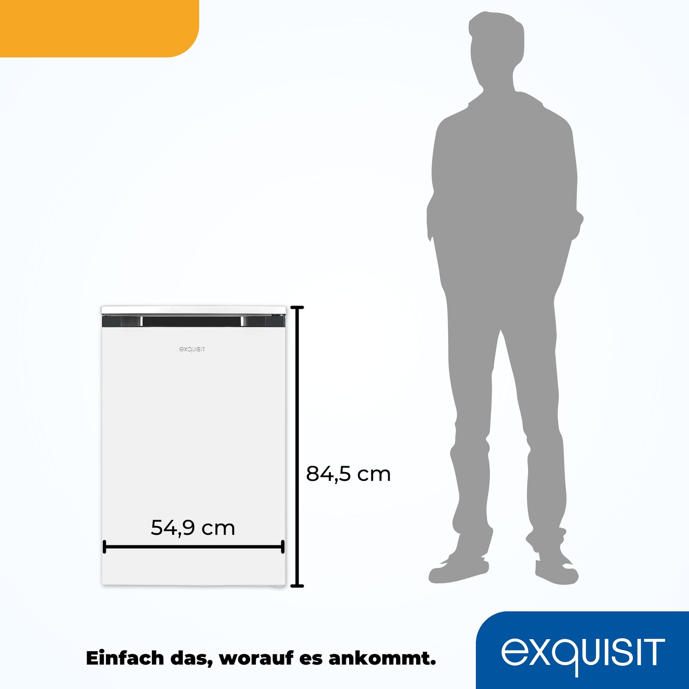 exquisit Kühlschrank »KS16-4-051C« 84,5 cm hoch 54,9 cm breit in bester Energieefizienz C, 107 Liter Volumen