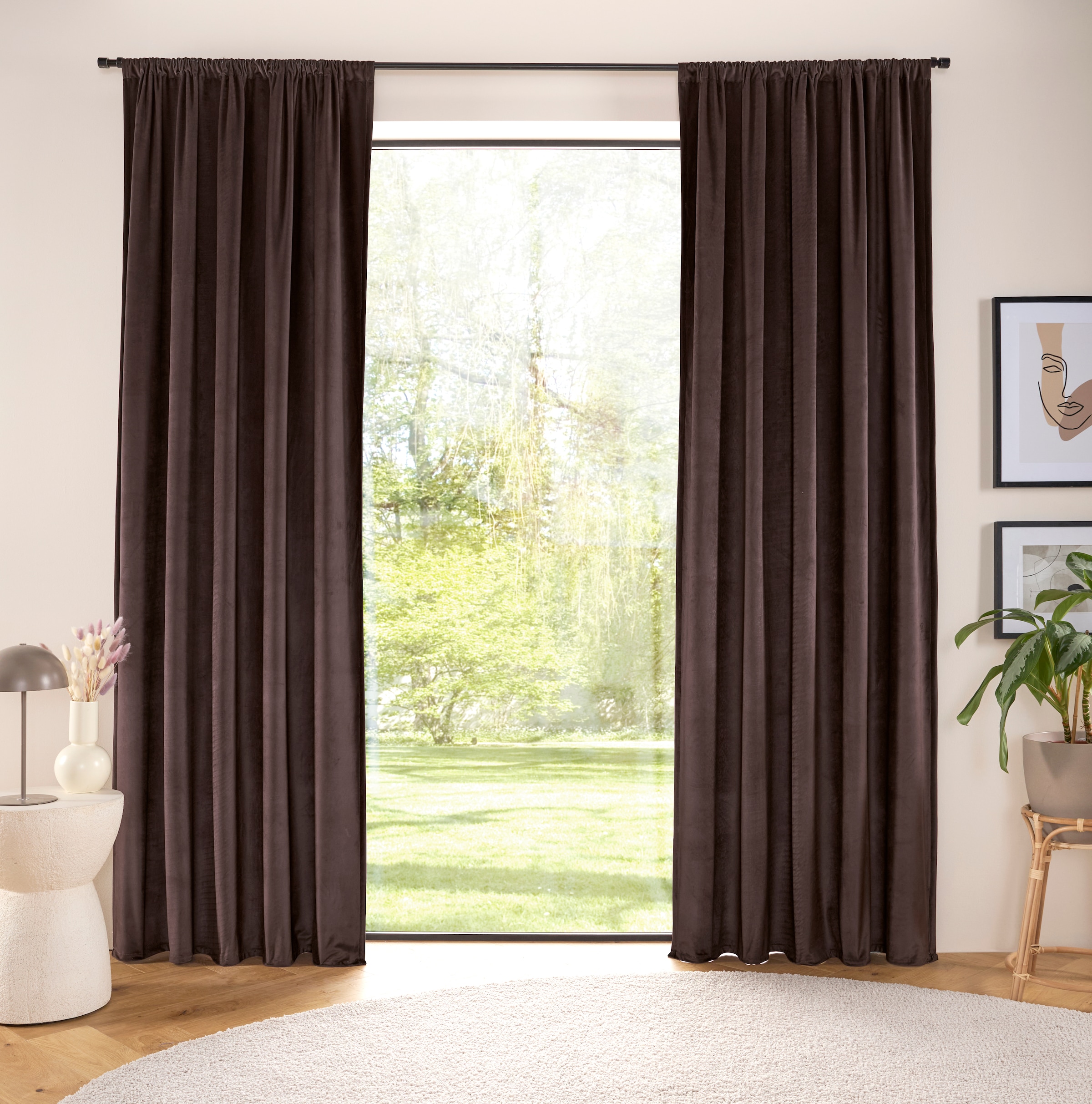 LeGer Home by Lena Gercke Gardine »LADINA, 1 Stück, Blickdicht, Stangendurchzug« Stangendurchzug 1 Stk. tlg. blickdicht, gewebt, verschiedene Größen, 1 Stück, Bestseller