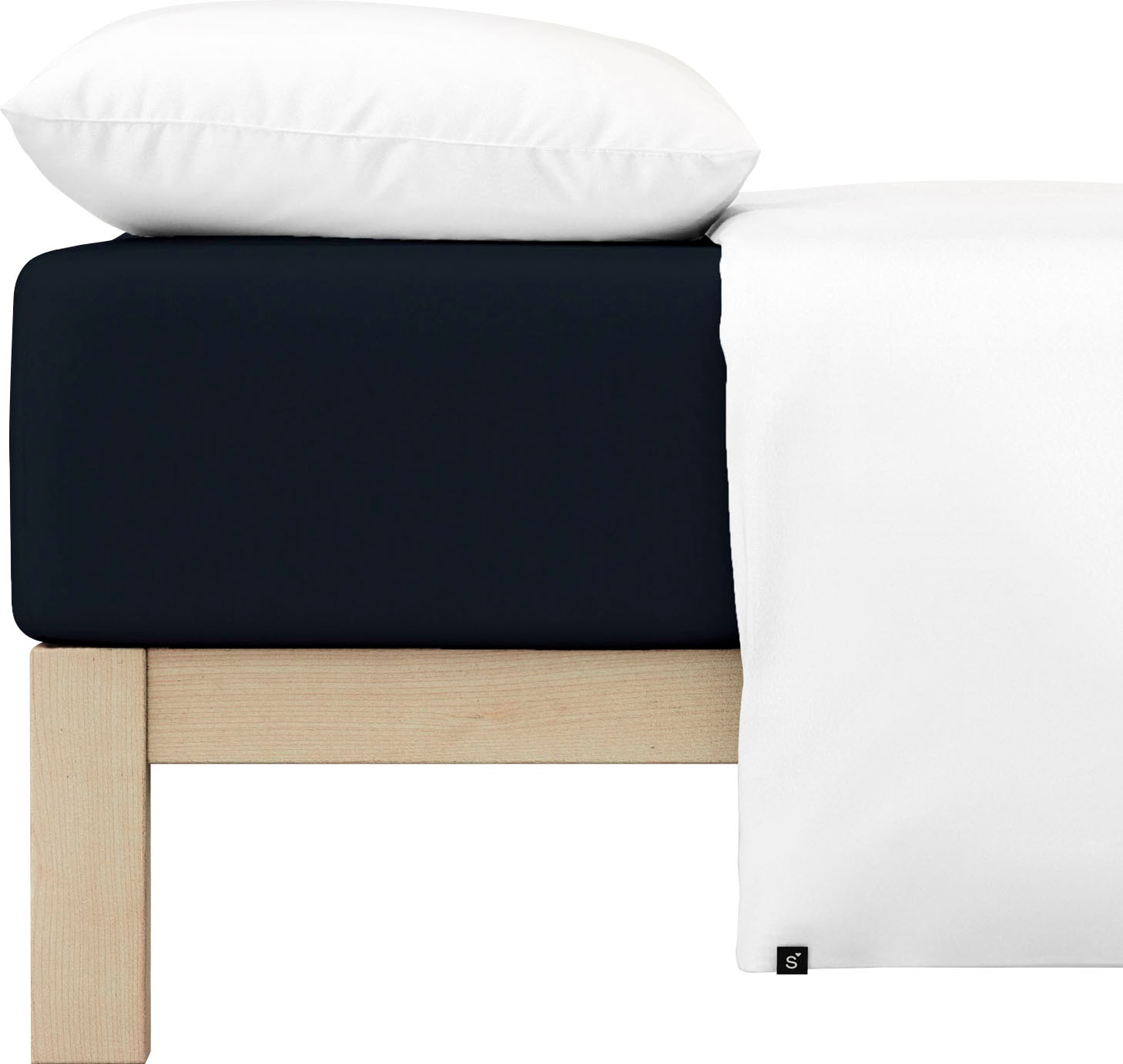Schlafgut Spannbettlaken »PURE Bio-Baumwolle mit Elasthan, dehnbar blickdicht, straff, Bettlaken«, PREMIUM Laken für Matratzen bis 30cm Höhe, in 90x200, 140x200, 180x200