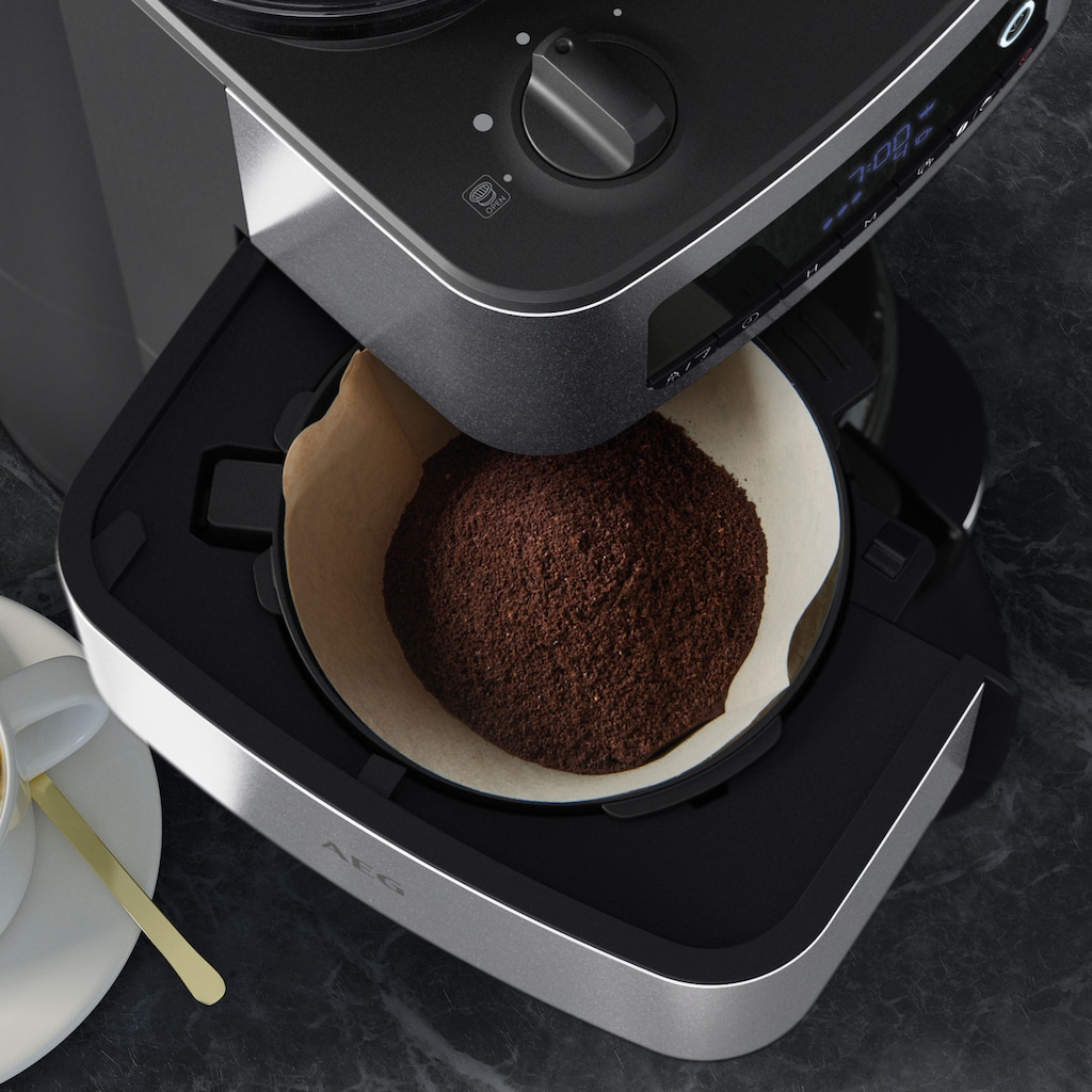 AEG Kaffeemaschine mit Mahlwerk »CM6-1-5ST Gourmet 6«, 1,25 l Kaffeekanne, Papierfilter, 1x4