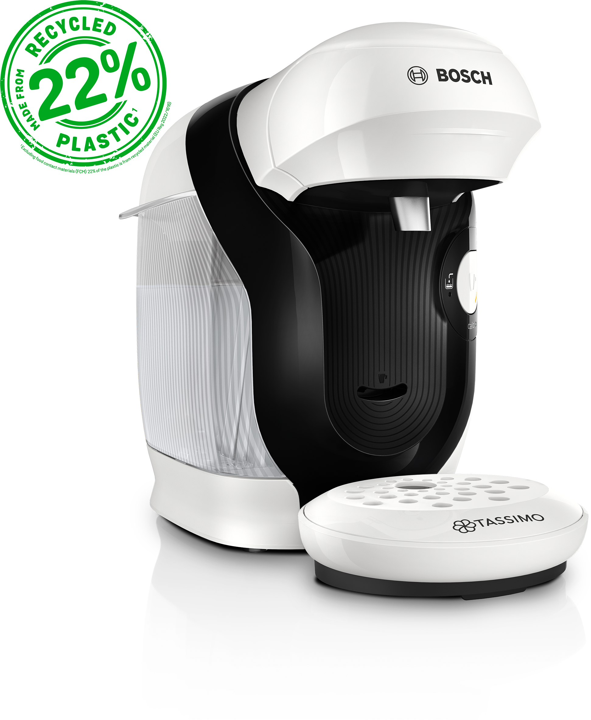 TASSIMO Kapselmaschine »style friendly TAS114E, über 70 Getränke, platzsparend«, nachhaltig, geeignet für alle Tassen, Wassertank 0,7 L, weiß/schwarz
