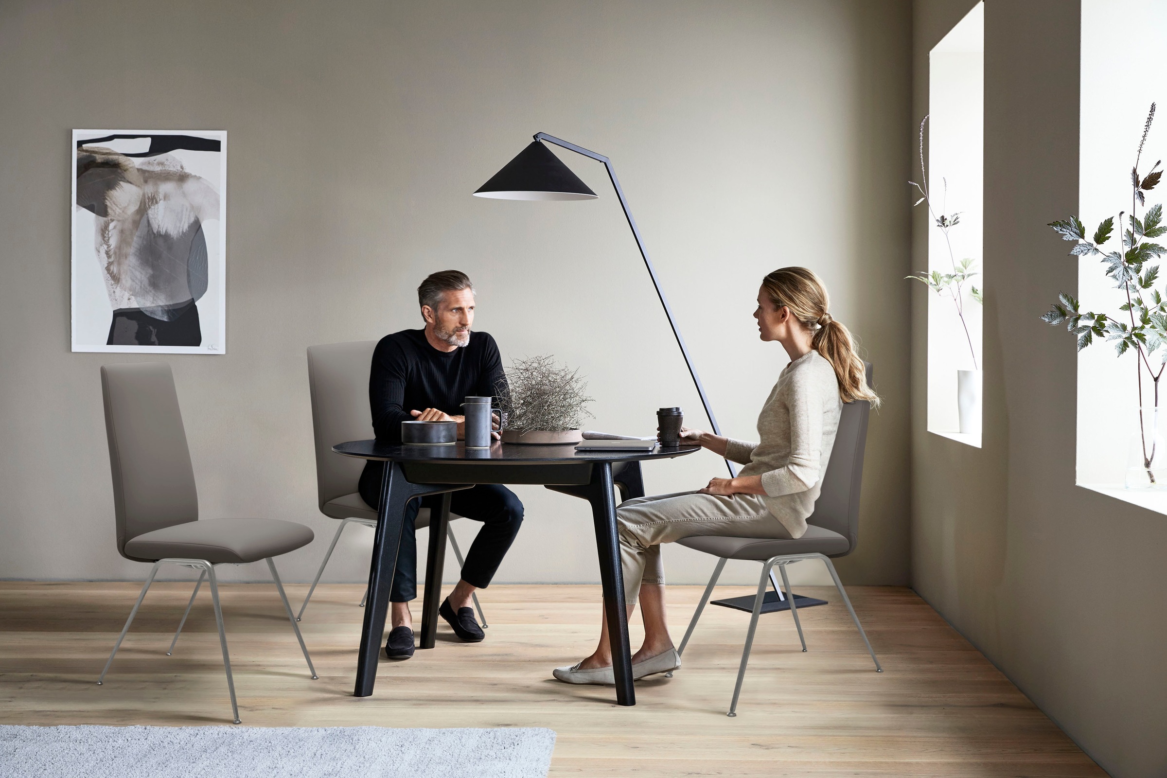 Stressless® Polsterstuhl »Laurel«, Leder PALOMA, High Back, Größe L, mit Beinen aus Stahl in Schwarz matt