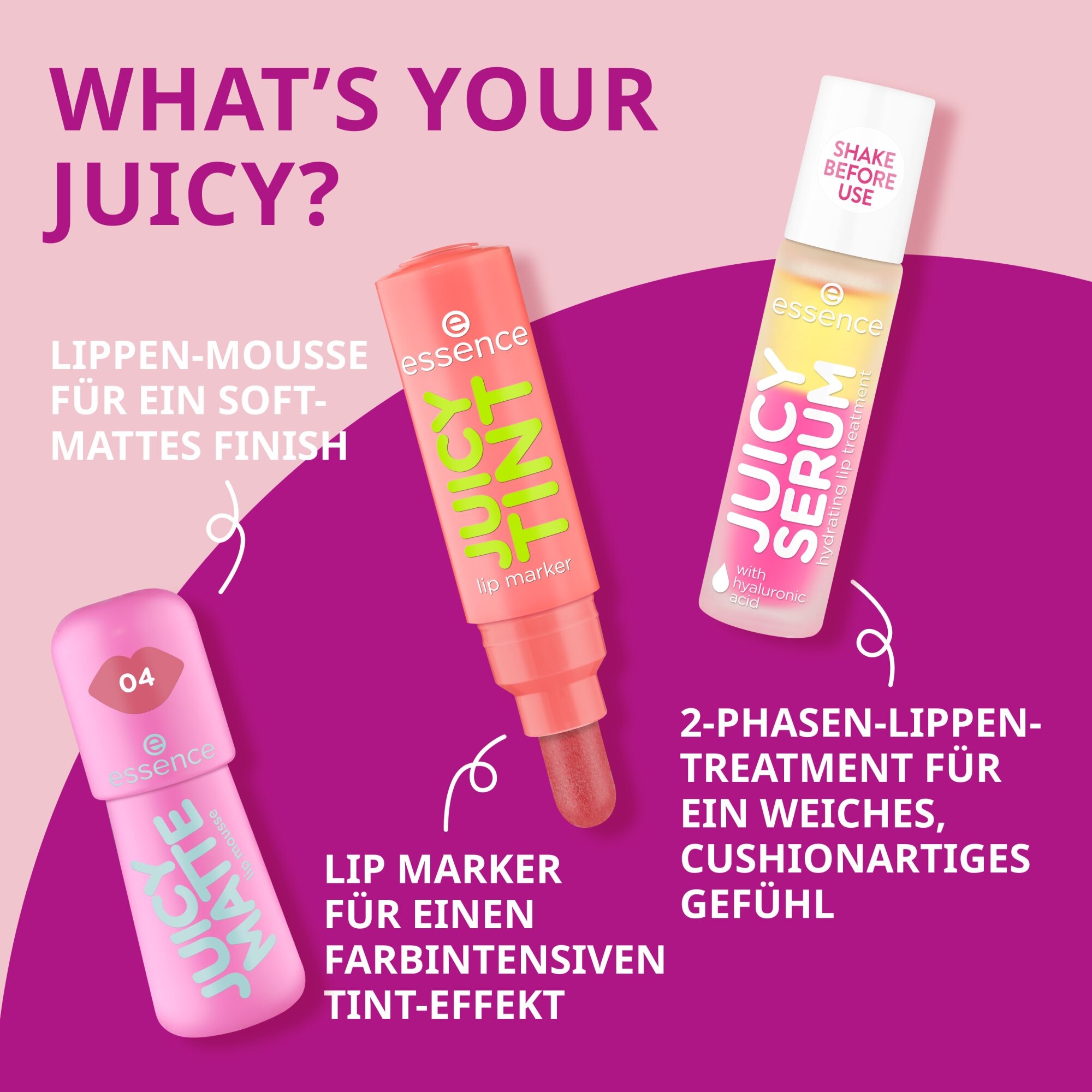 Essence Lippenstift »JUICY MATTE lip mousse«