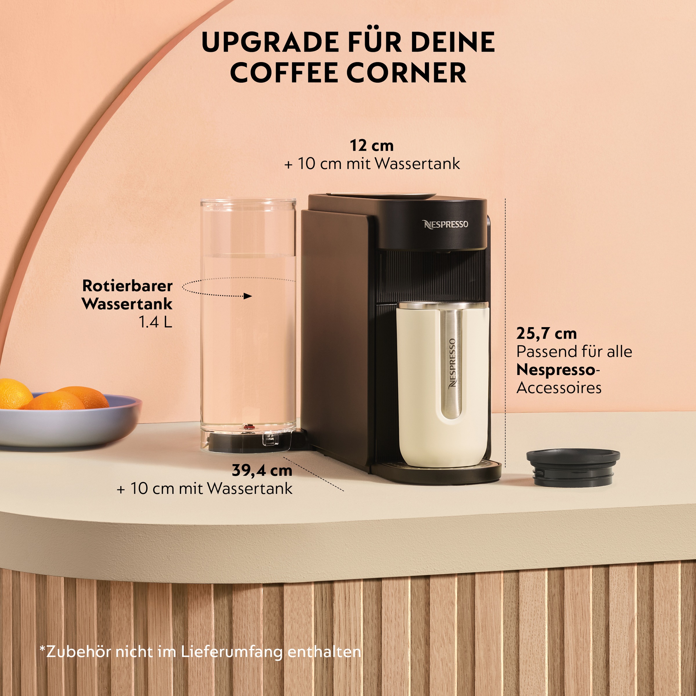 Nespresso Kapselmaschine »Vertuo Up« schlankes Design, Coffee Creations Modus, Auto-Off, 1,4 l Wassertank