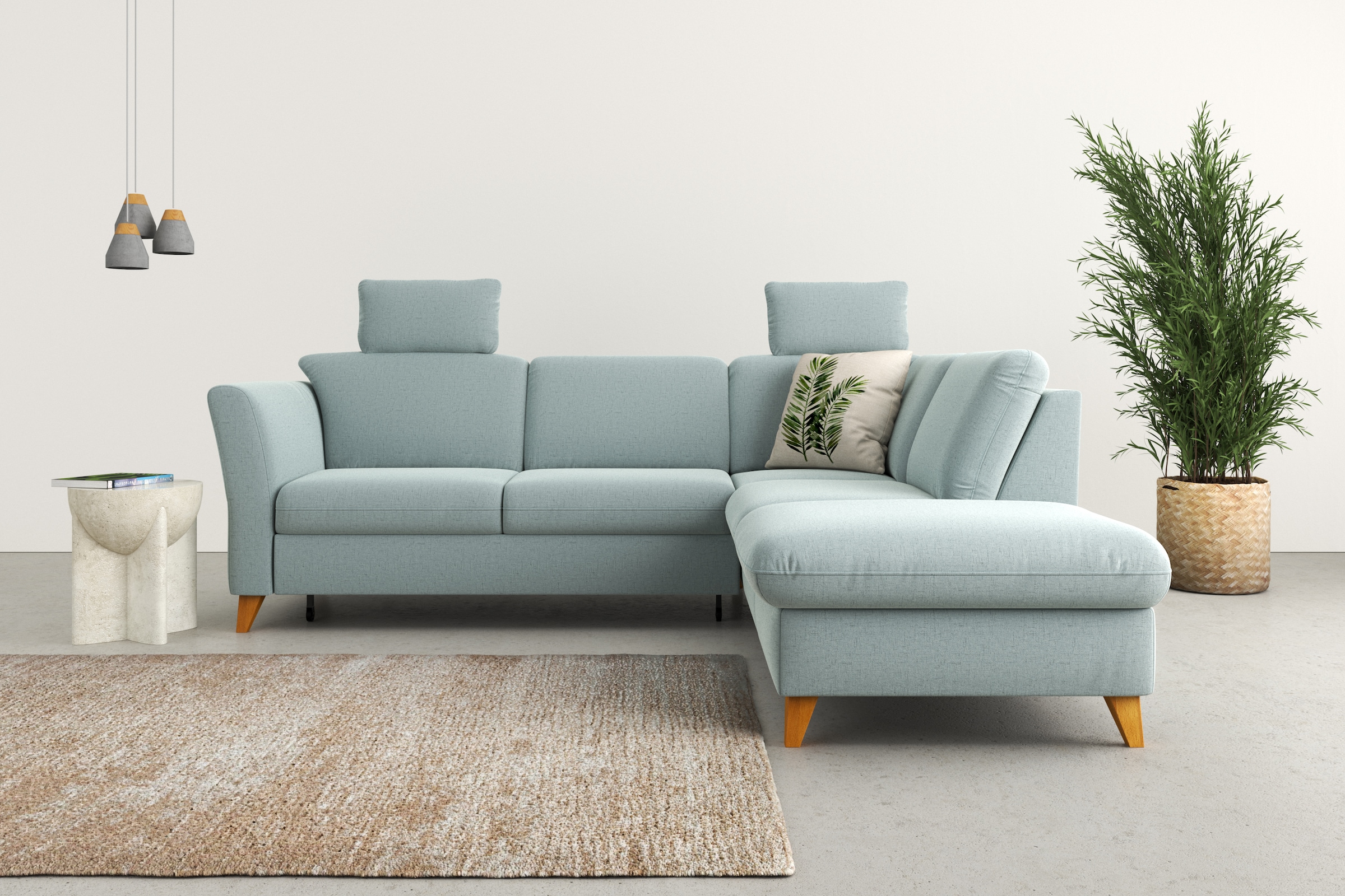 Home affaire Ecksofa »Trelleborg L-Form«, Federkern-Polsterung, wahlweise mit Bettfunktion und Stauraum
