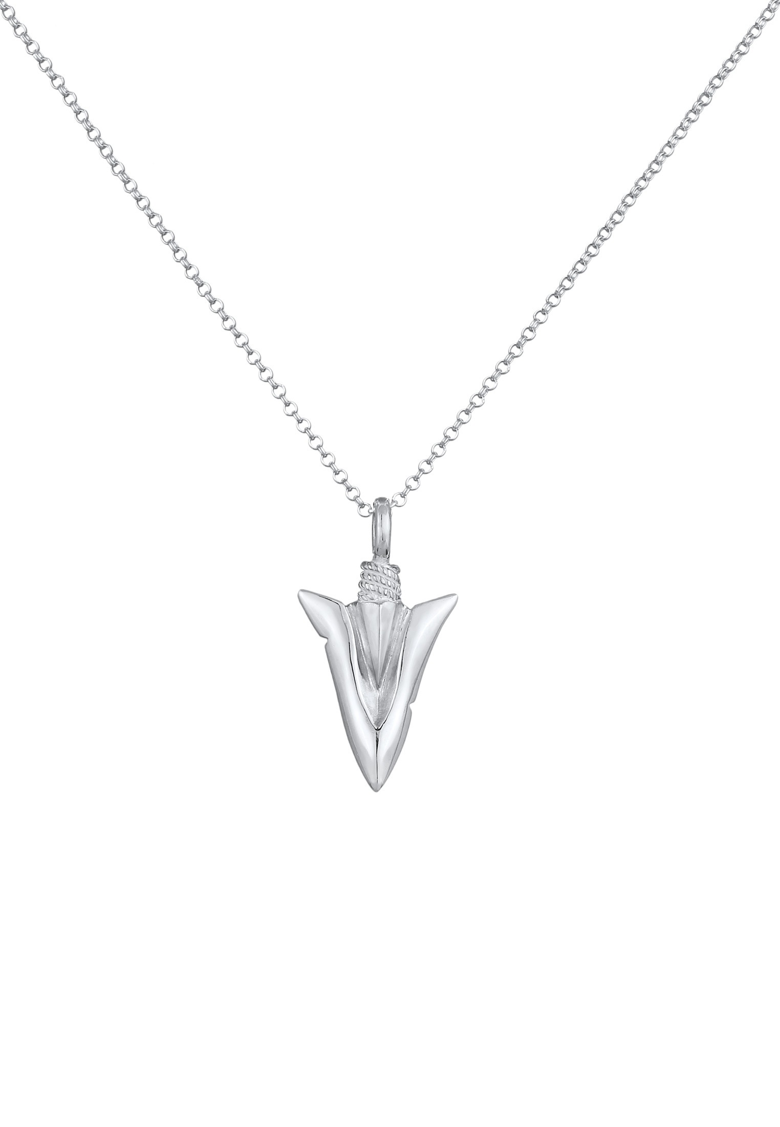 Kuzzoi Lange Kette »Halskette Pfeil Arrow Spitze Anhänger 925 Silber«