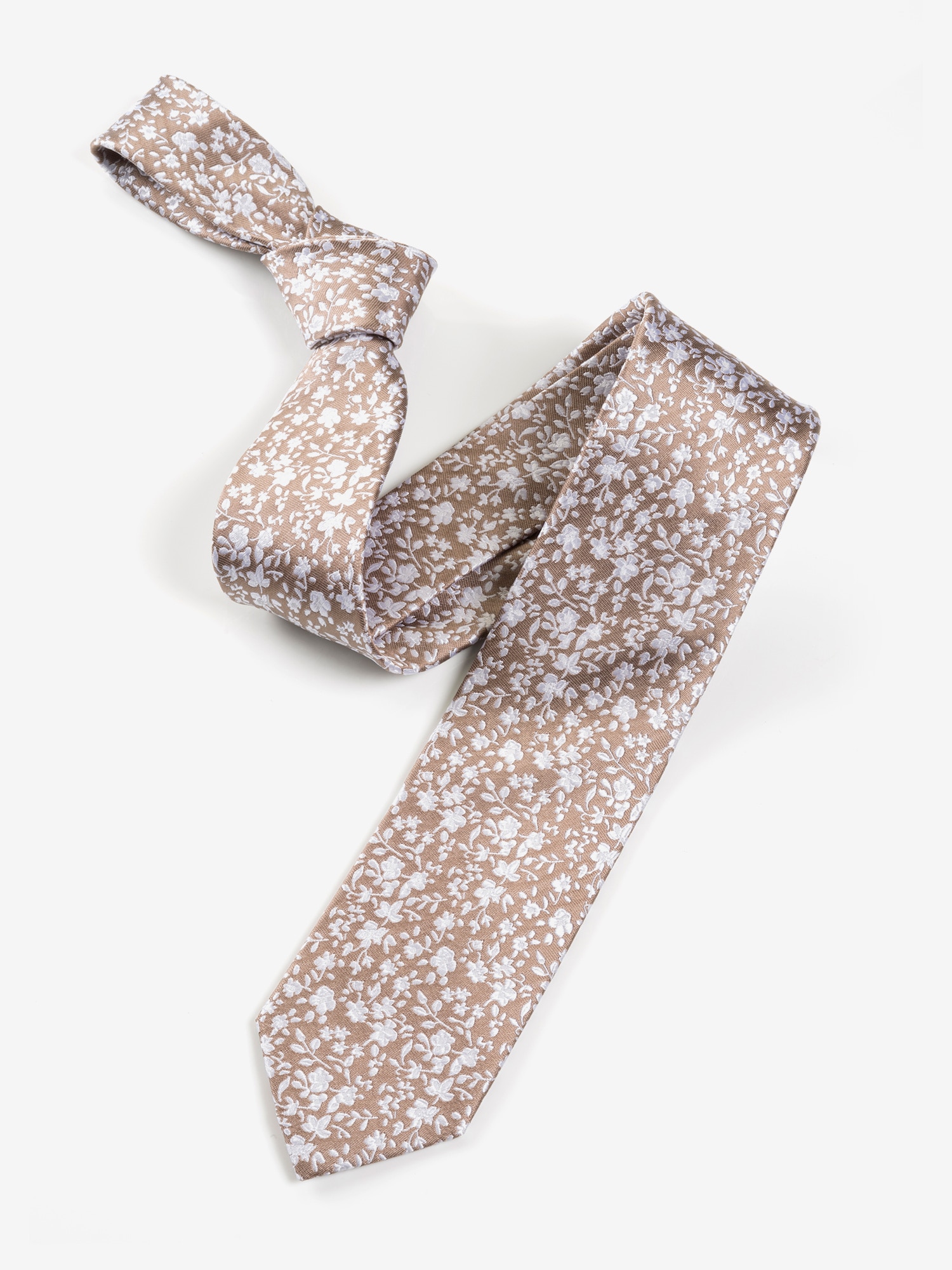 MONTI Krawatte 1 Stk. aus reiner Seide, mit Blumenmuster, 6,5 cm breit
