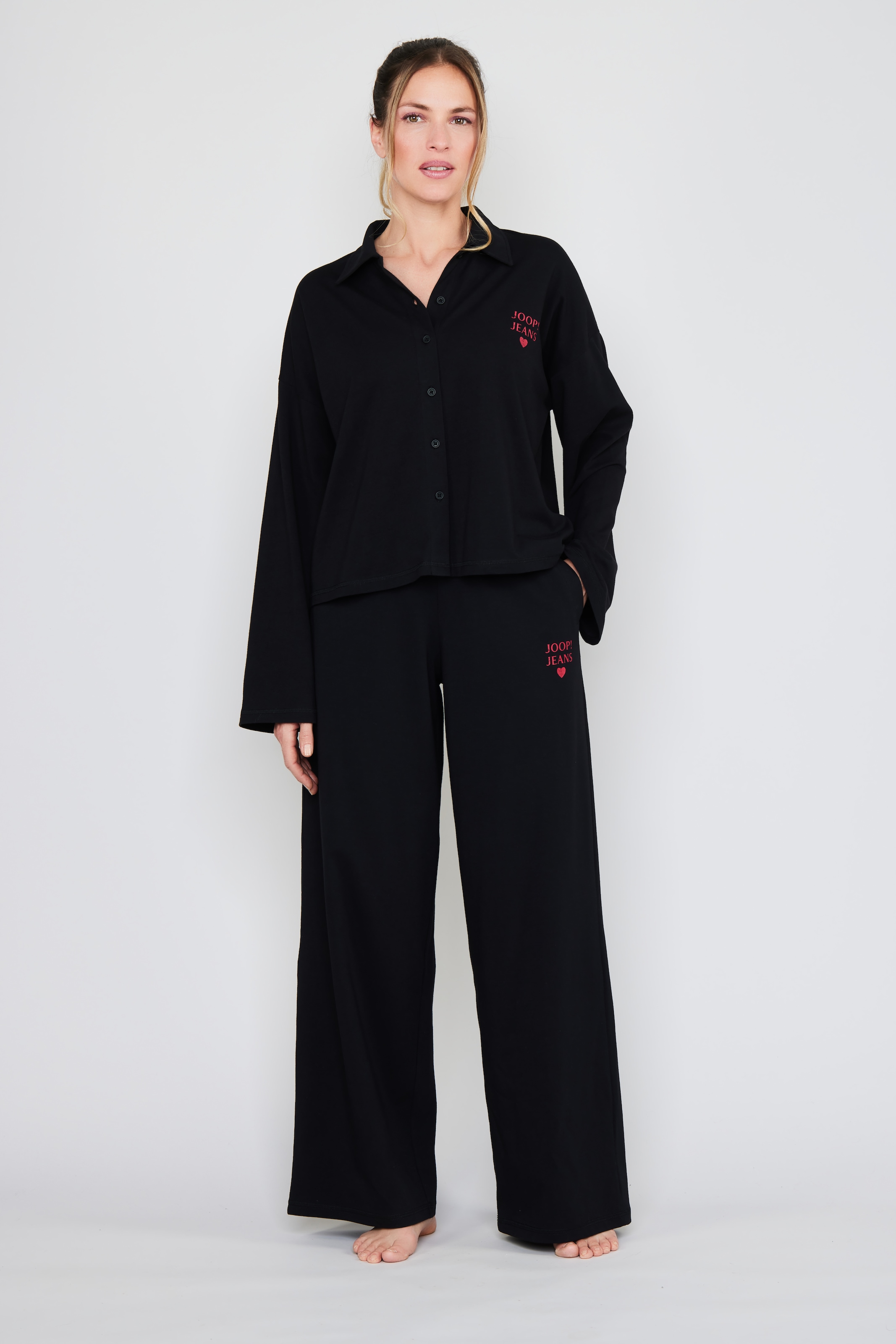 JOOP! Jeans Pyjamahose »After Dark (JOOP! Jeans)«  elastischer Bund, Cotton-Mix, weites Bein, Logo-Print, Taschen