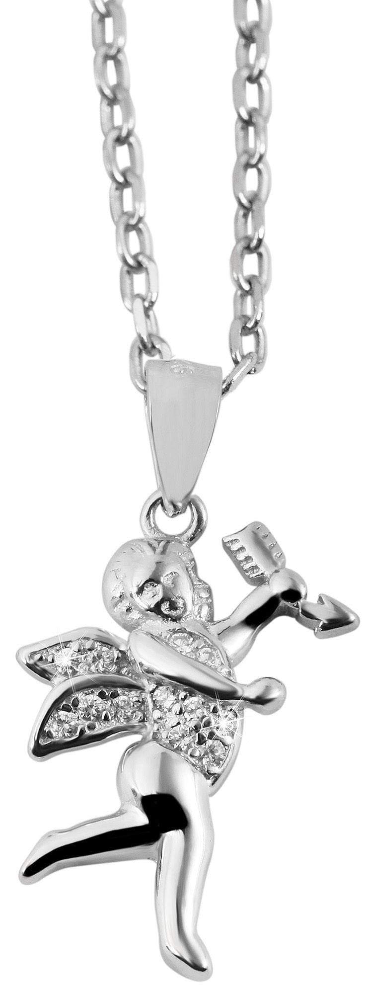 Adelia´s Kettenanhänger »Damen Anhänger ¿ Engelanhänger aus 925 Silber mit Zirkonia« ()