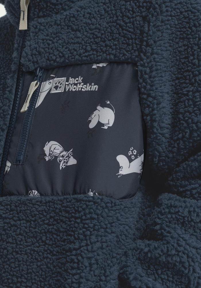 Jack Wolfskin Fleecejacke »MOOMIN ICE CURL K«, mit Kapuze