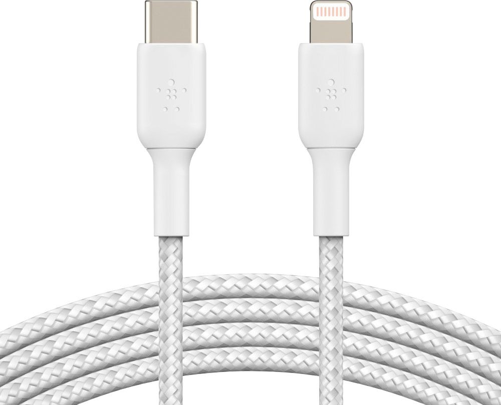 Belkin Smartphone-Kabel »Lightning/USB-C Kabel ummantelt mfi 1m«, Lightning-USB-C, 100 cm