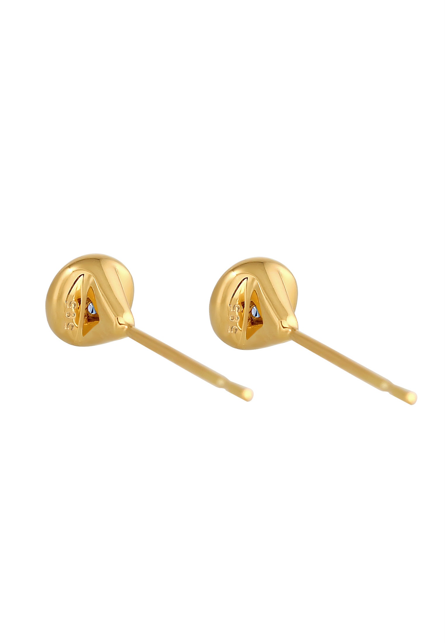 Elli DIAMONDS Paar Ohrstecker »Ohrringe Klassisch Solitär Diamant (0.12 ct.) 585 Gelbgold«
